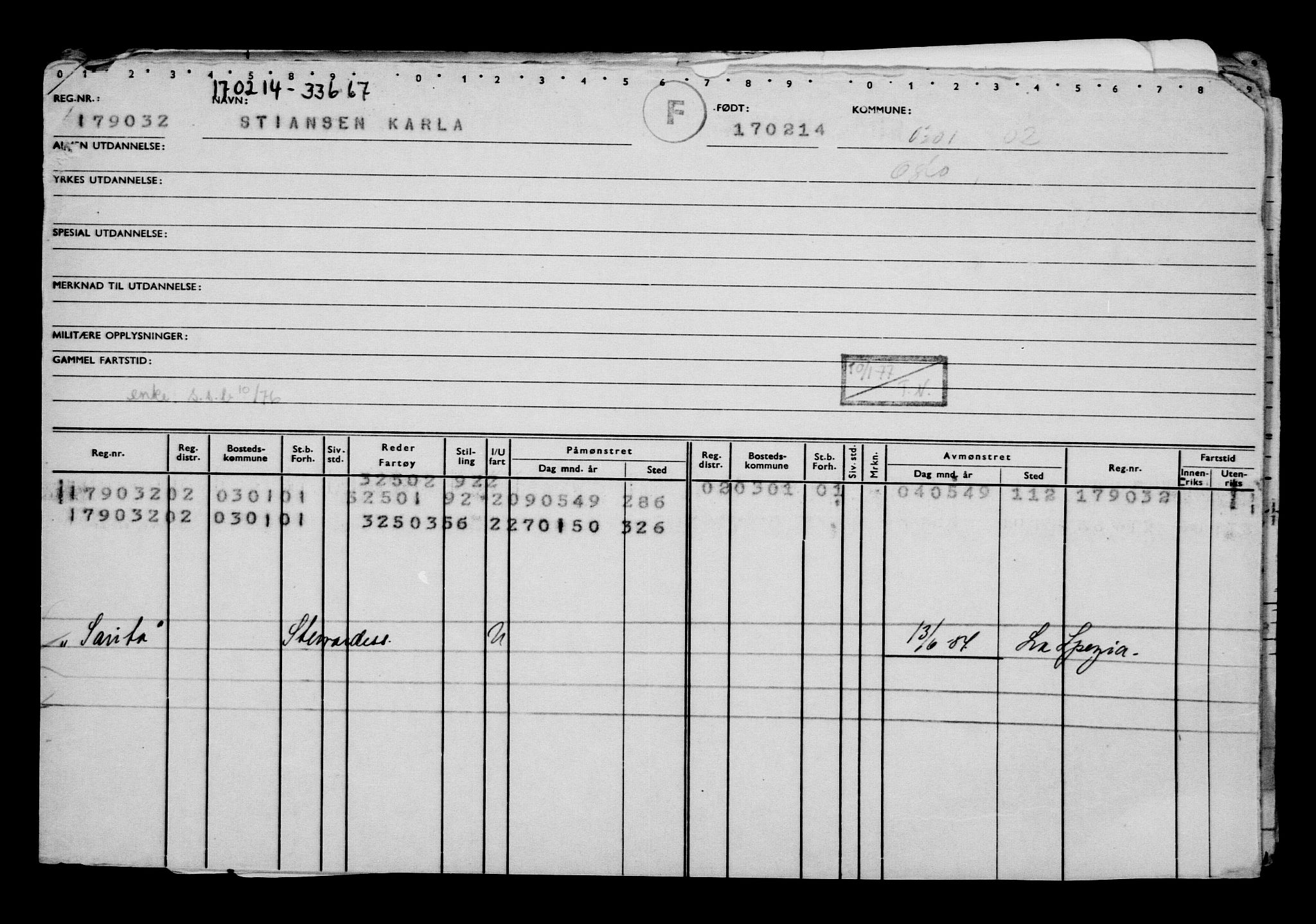 Direktoratet for sjømenn, AV/RA-S-3545/G/Gb/L0118: Hovedkort, 1914, p. 667