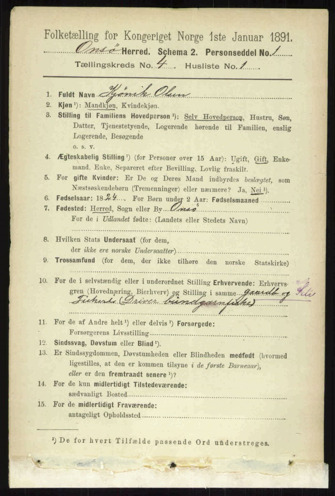 RA, 1891 census for 0134 Onsøy, 1891, p. 2728