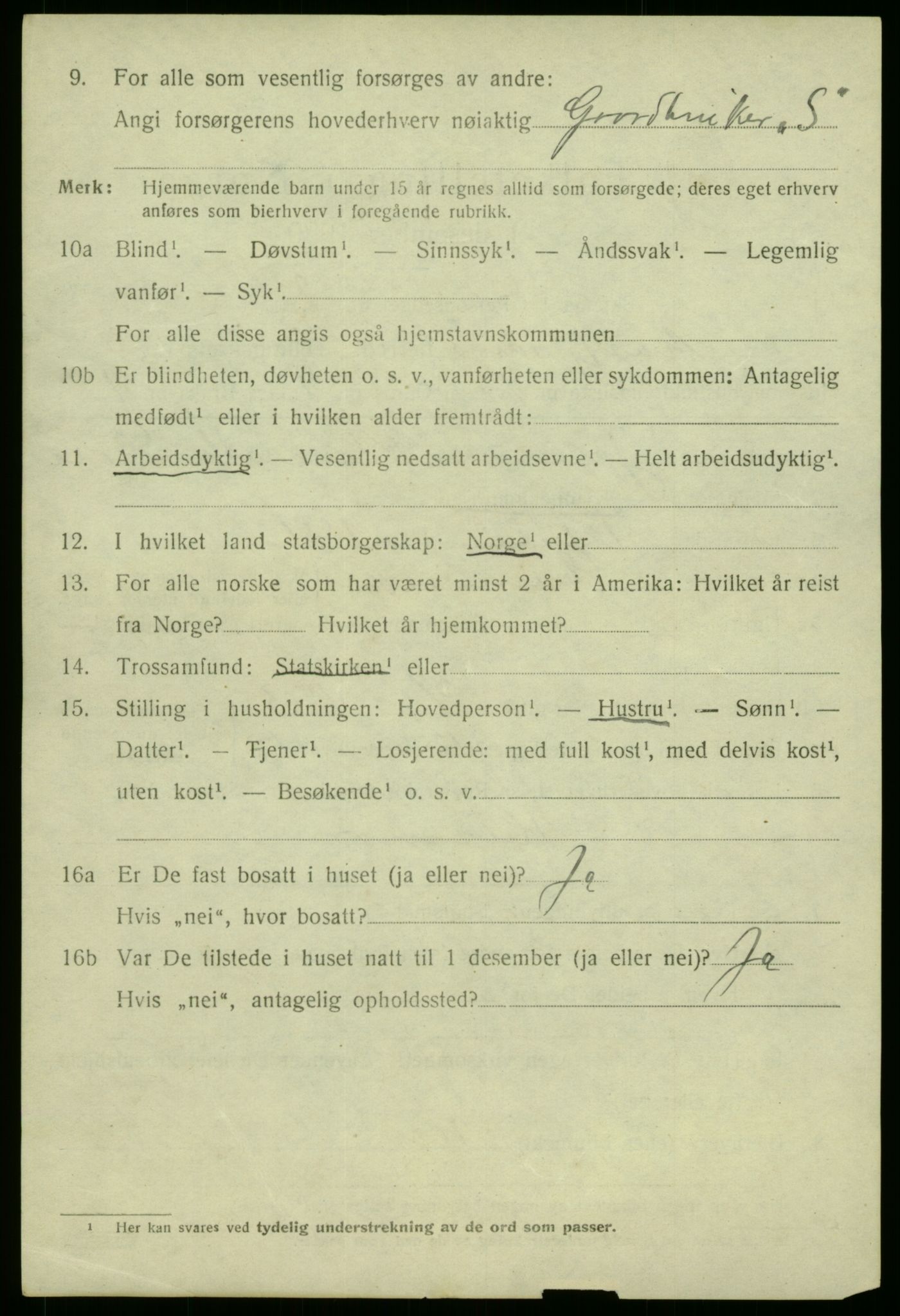 SAB, 1920 census for Masfjorden, 1920, p. 1388