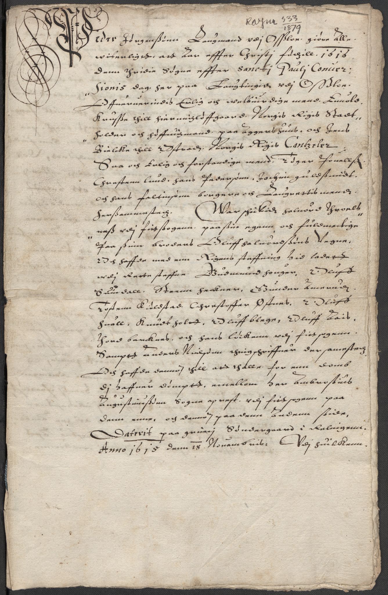 Riksarkivets diplomsamling, AV/RA-EA-5965/F15/L0008: Prestearkiv - Akershus, 1581-1619, p. 132