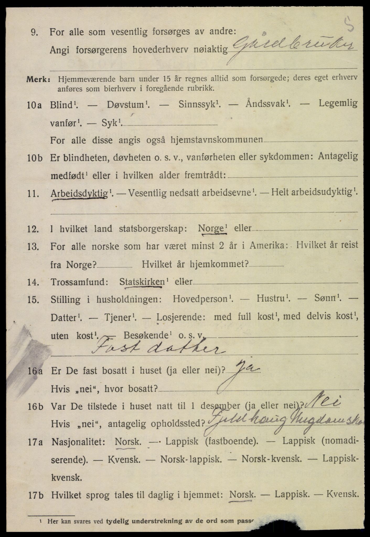 SAT, 1920 census for Nærøy, 1920, p. 4296