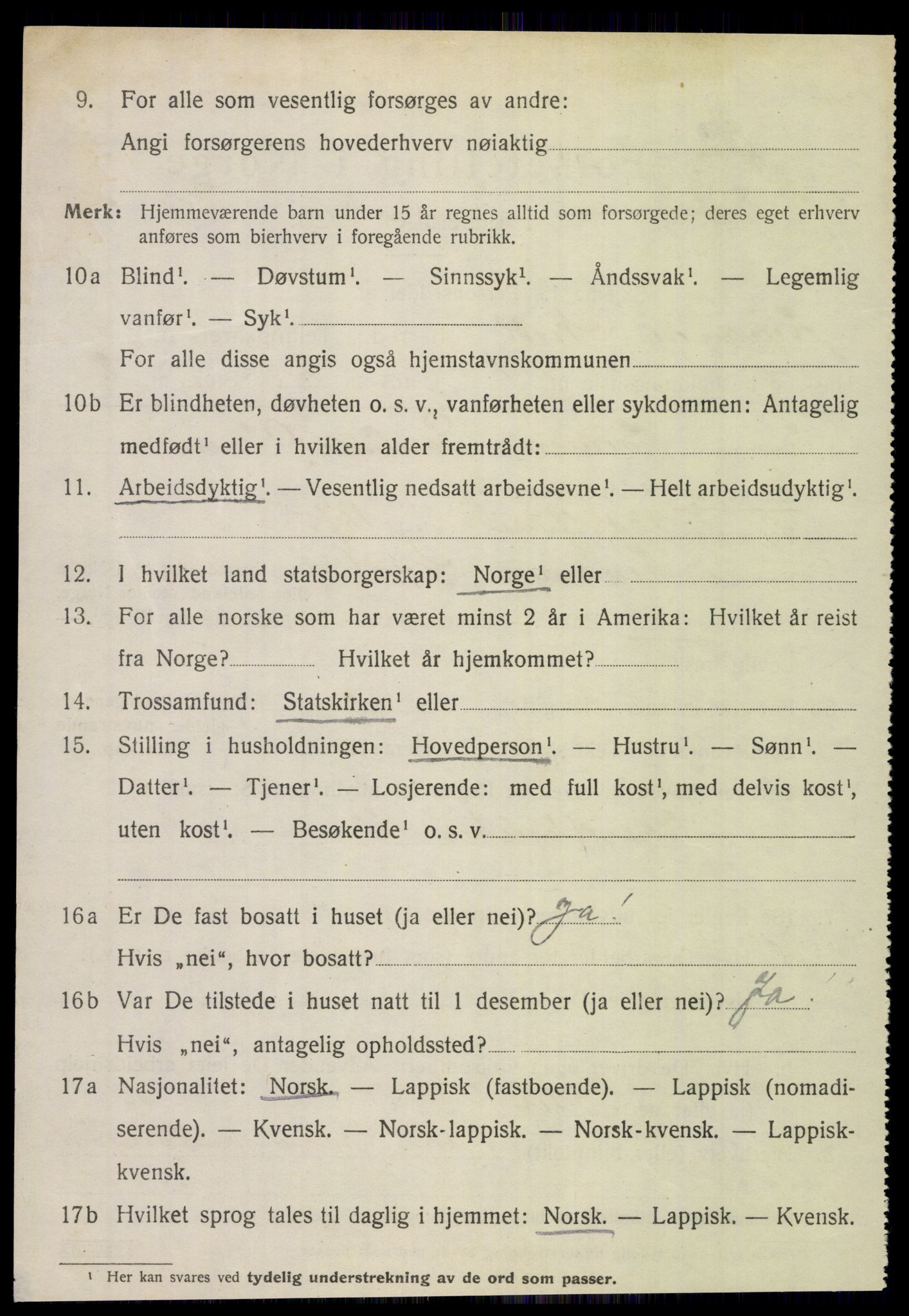 SAT, 1920 census for Leiranger, 1920, p. 2086