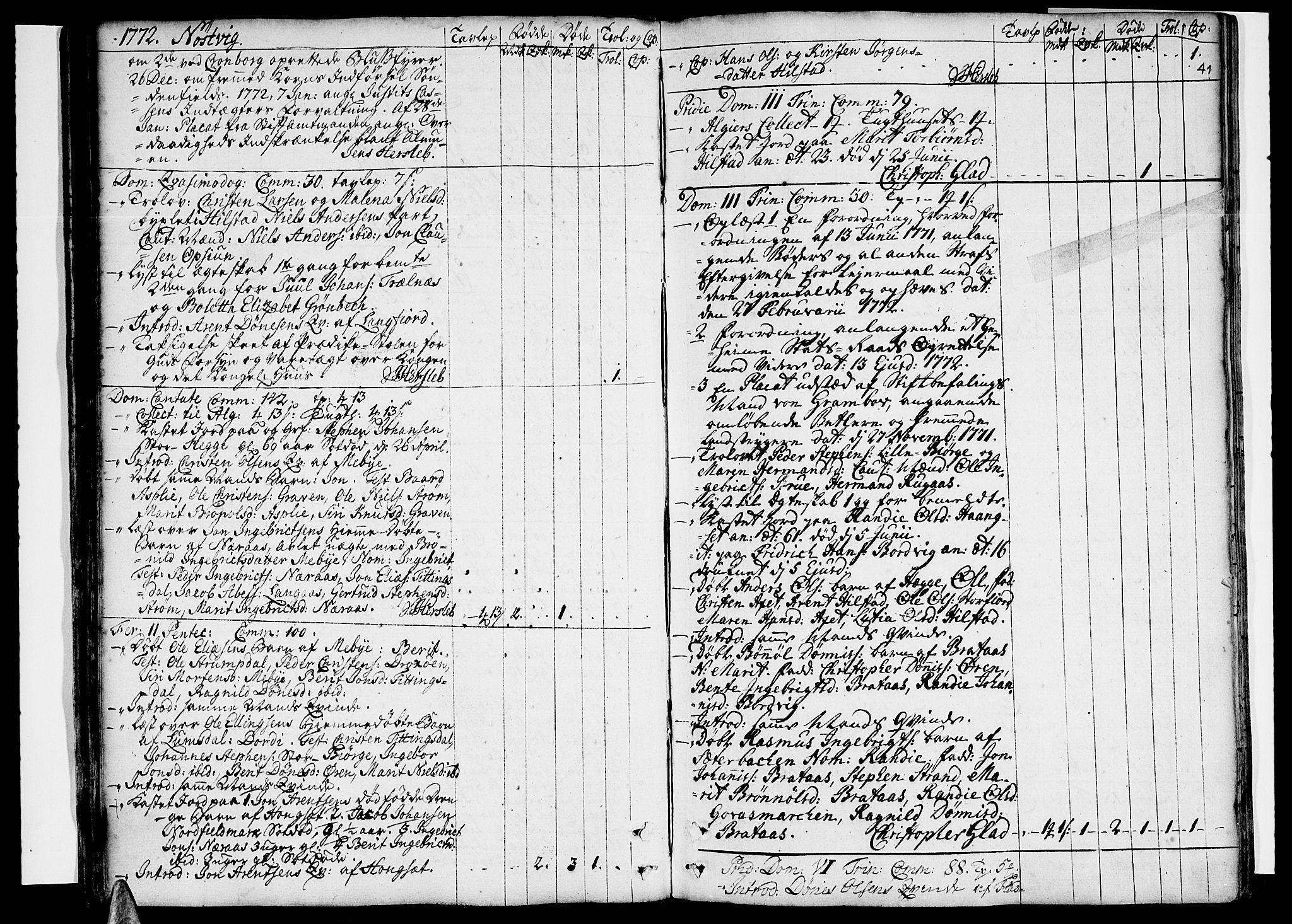 Ministerialprotokoller, klokkerbøker og fødselsregistre - Nordland, SAT/A-1459/814/L0222: Parish register (official) no. 814A03, 1752-1819, p. 41