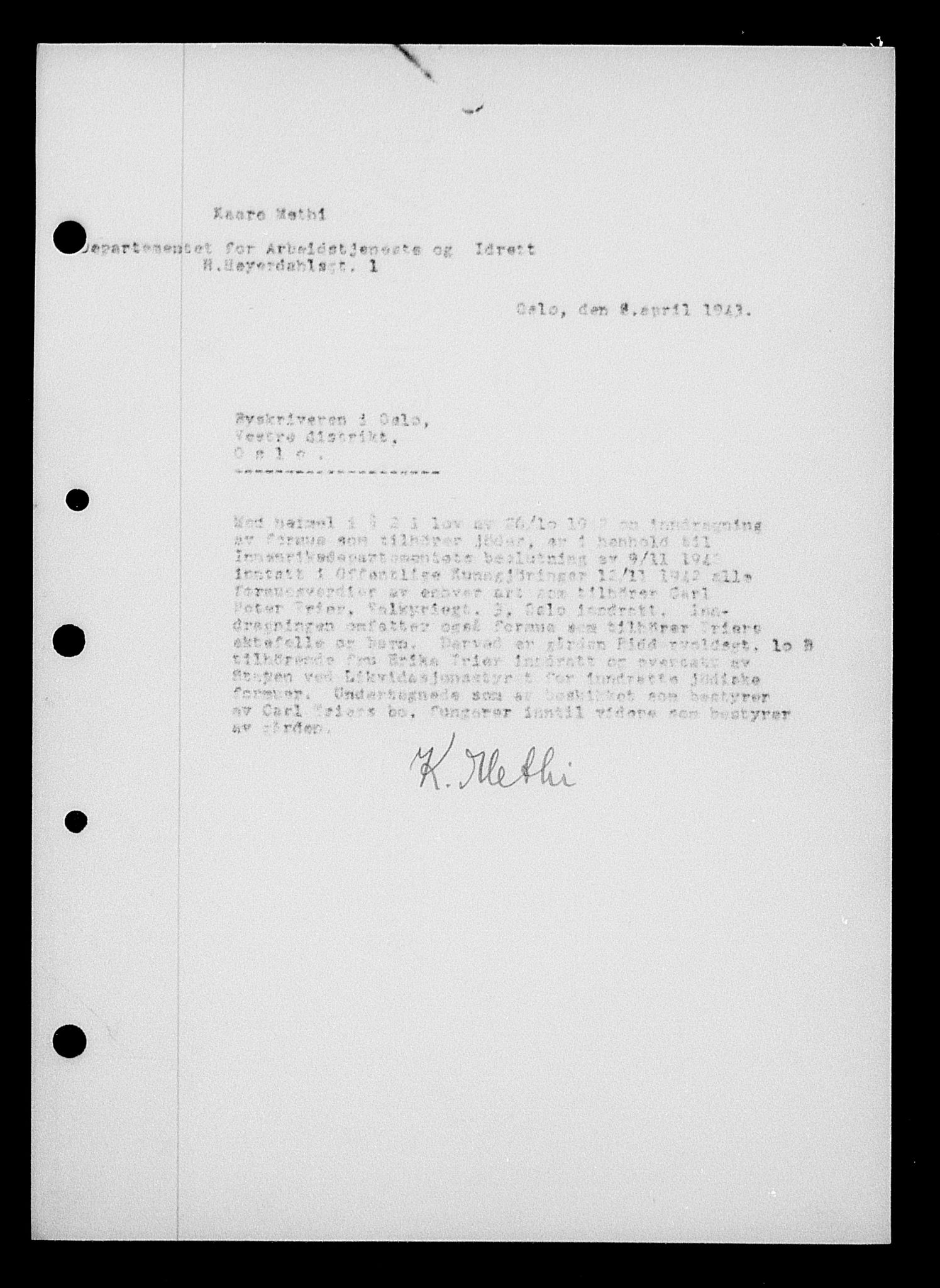 Justisdepartementet, Tilbakeføringskontoret for inndratte formuer, AV/RA-S-1564/H/Hc/Hcc/L0984: --, 1945-1947, p. 364