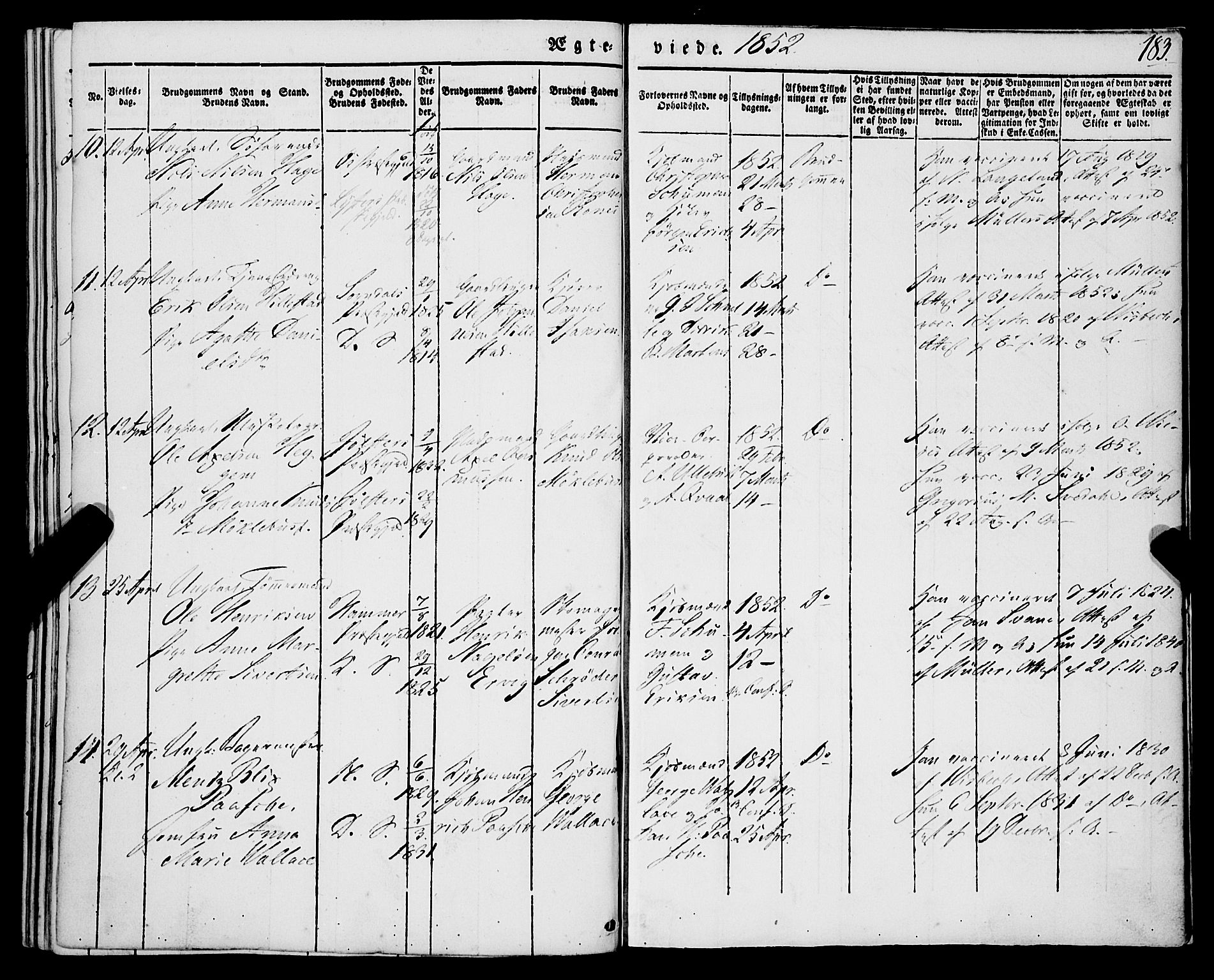 Korskirken sokneprestembete, AV/SAB-A-76101/H/Haa/L0034: Parish register (official) no. D 1, 1832-1852, p. 183