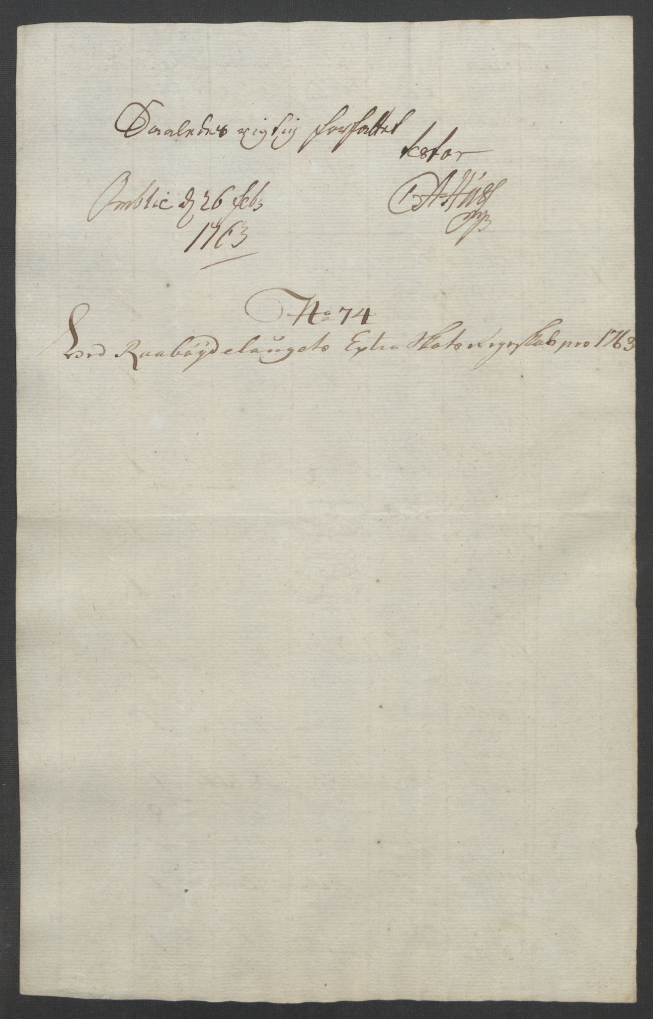 Rentekammeret inntil 1814, Reviderte regnskaper, Fogderegnskap, AV/RA-EA-4092/R40/L2517: Ekstraskatten Råbyggelag, 1762-1763, p. 450