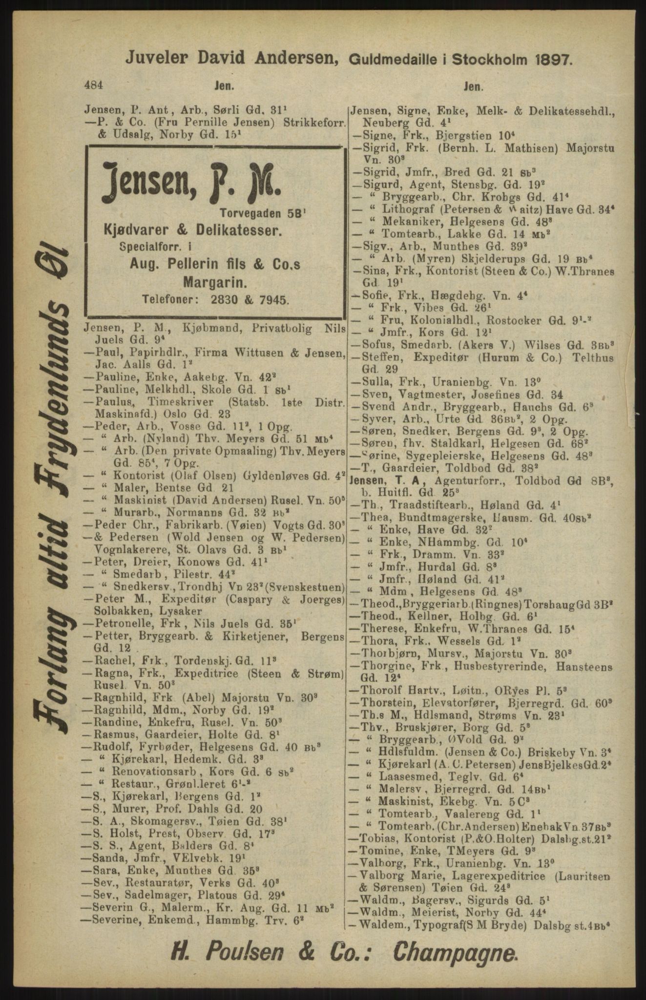 Kristiania/Oslo adressebok, PUBL/-, 1904, p. 484