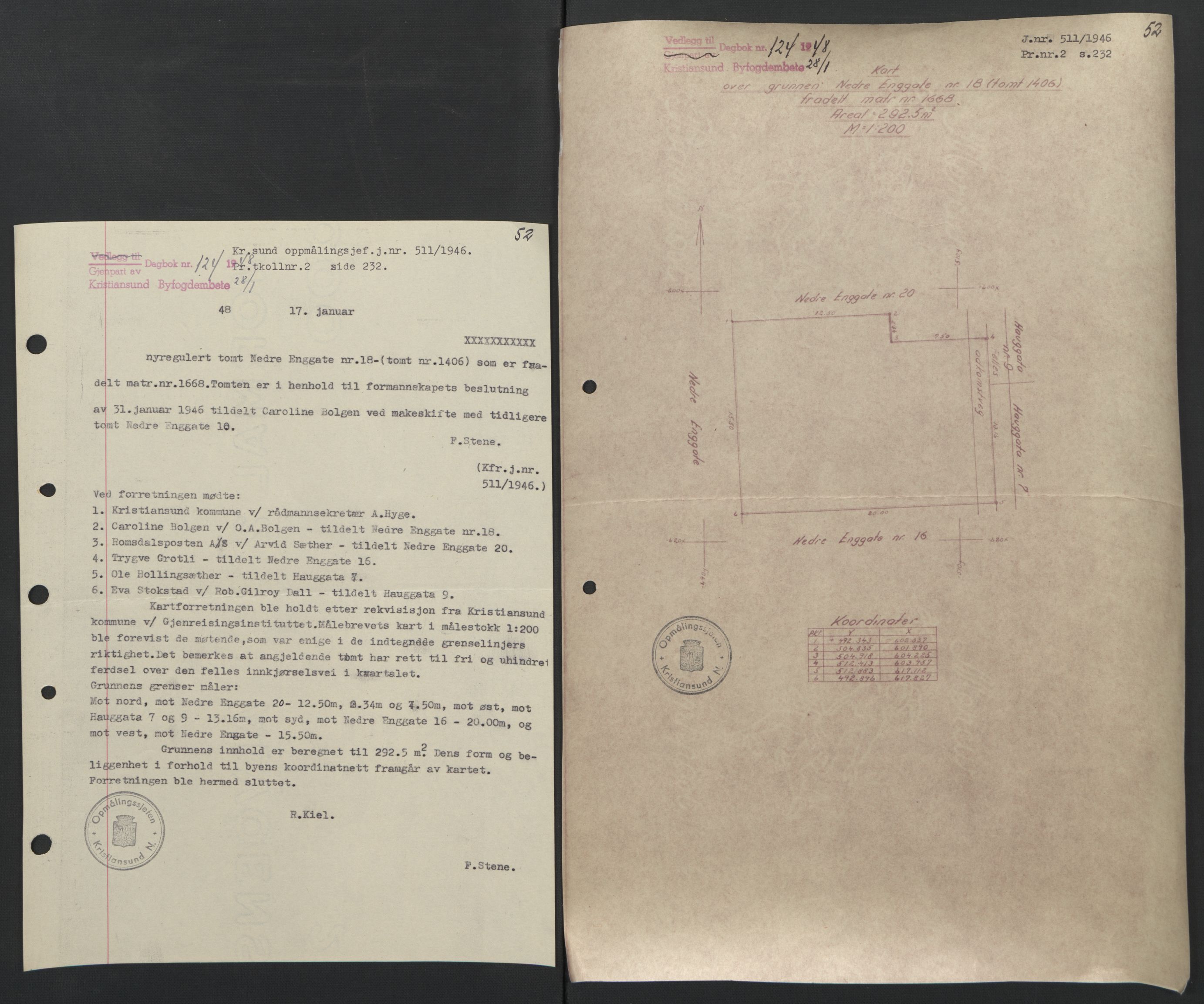 Kristiansund byfogd, AV/SAT-A-4587/A/27: Mortgage book no. 42, 1947-1950, Diary no: : 124/1948