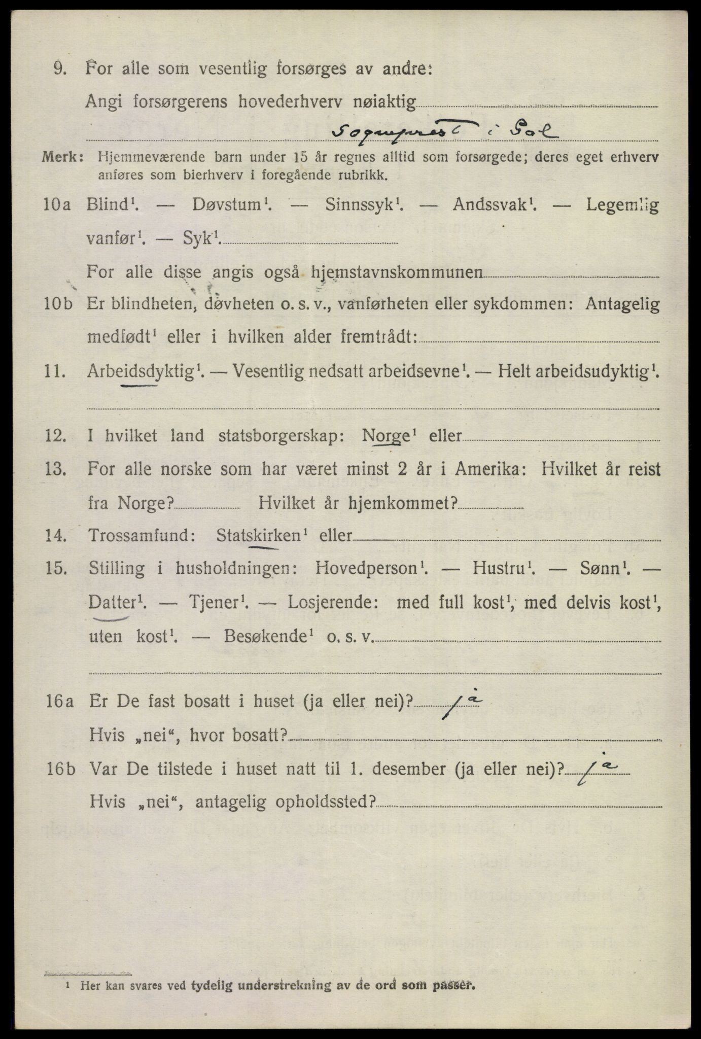 SAKO, 1920 census for Gol, 1920, p. 4571