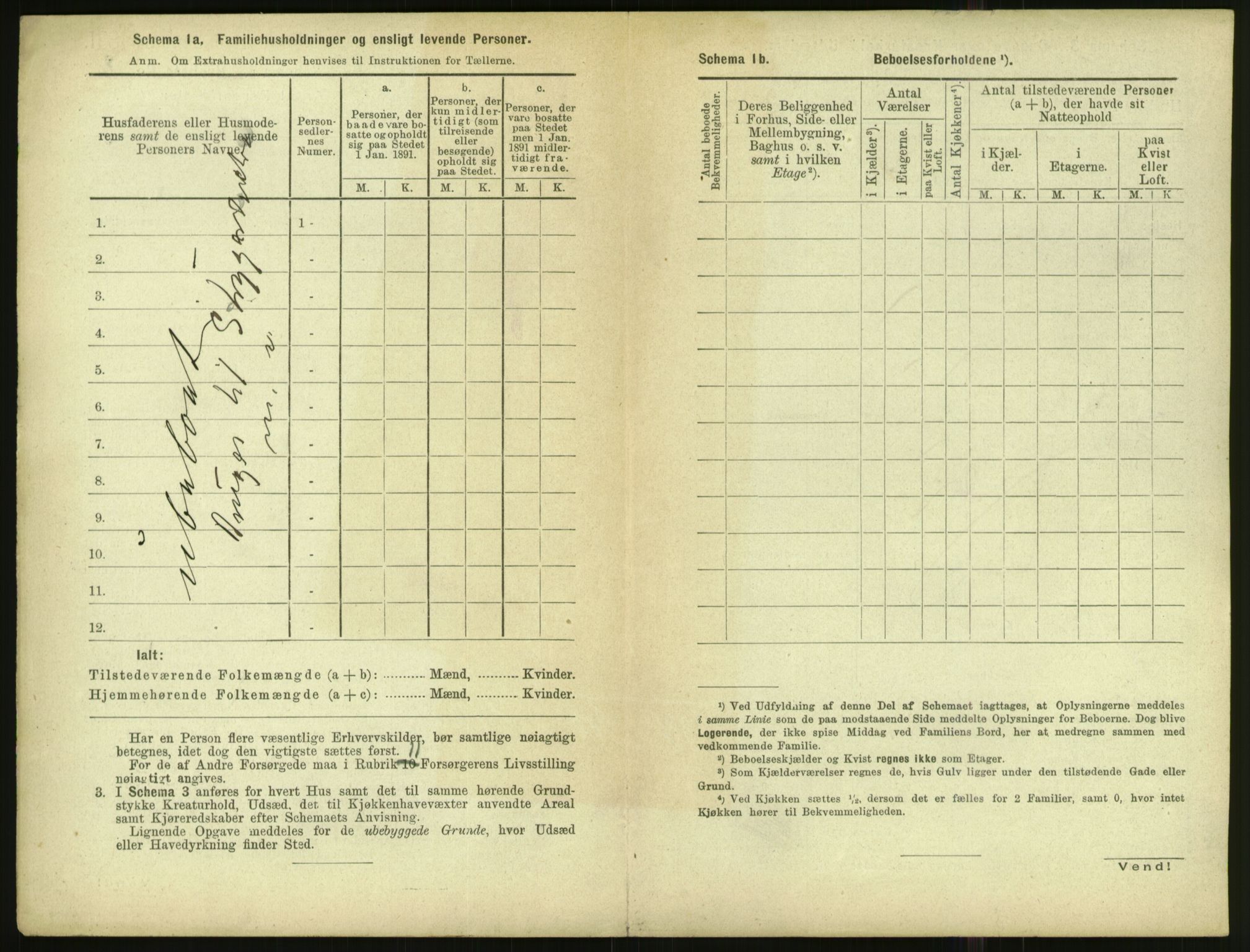 RA, 1891 census for 1001 Kristiansand, 1891, p. 1799