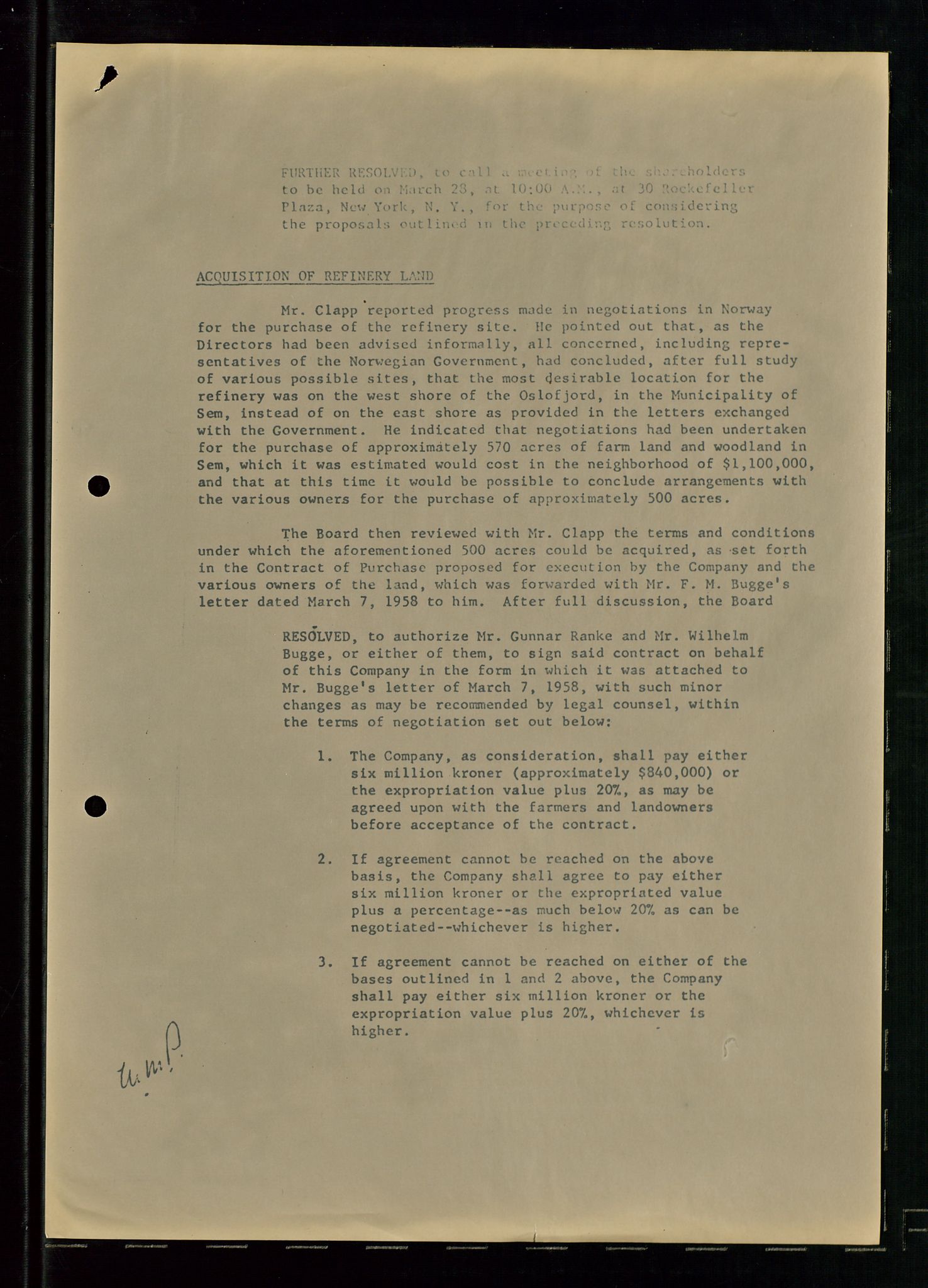 PA 1537 - A/S Essoraffineriet Norge, AV/SAST-A-101957/A/Aa/L0001/0001: Styremøter / Styremøter, board meetings, 1959-1961, p. 301