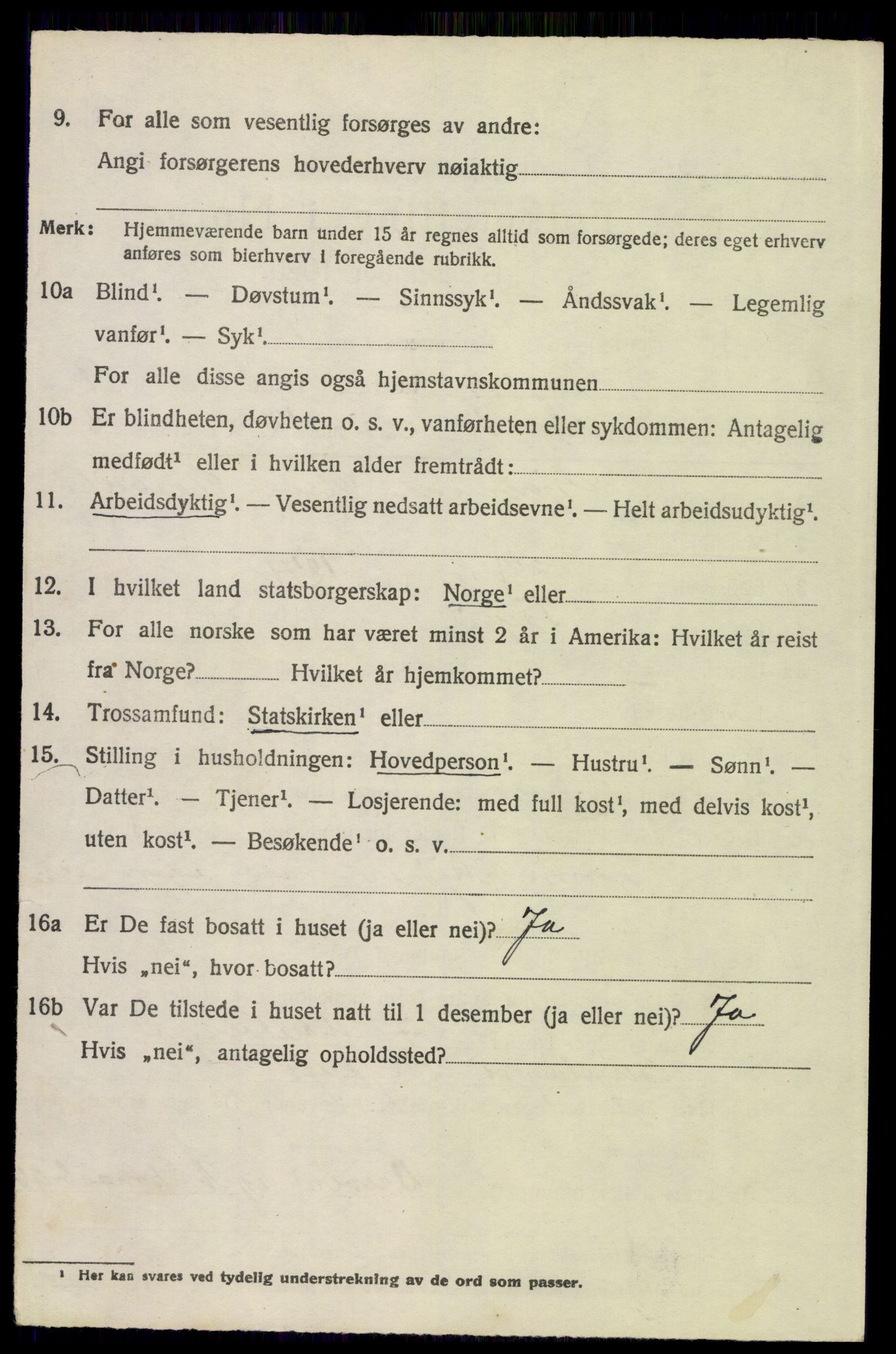 SAH, 1920 census for Trysil, 1920, p. 6556