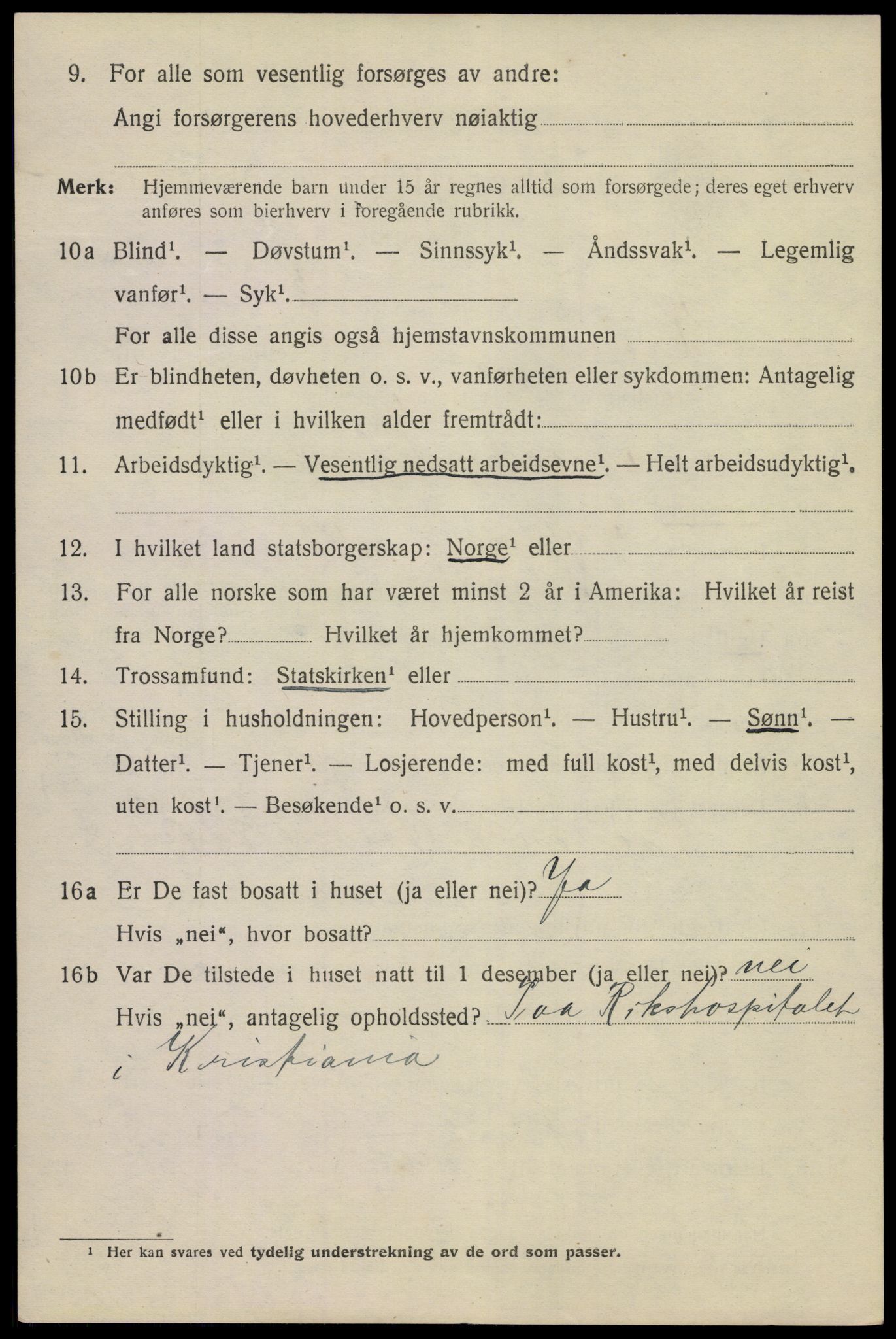 SAKO, 1920 census for Kragerø, 1920, p. 7644