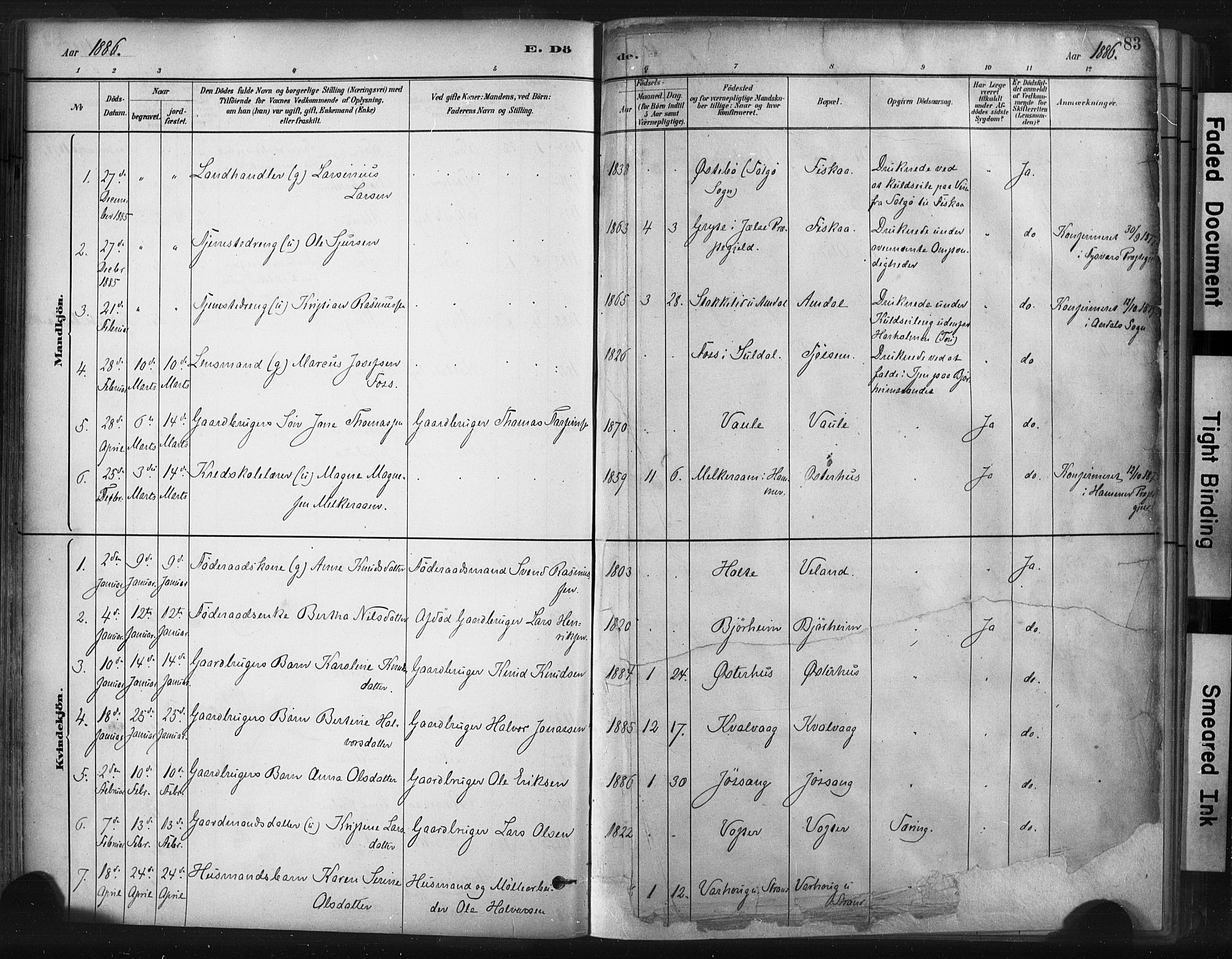 Strand sokneprestkontor, AV/SAST-A-101828/H/Ha/Haa/L0010: Parish register (official) no. A 10, 1882-1929, p. 83