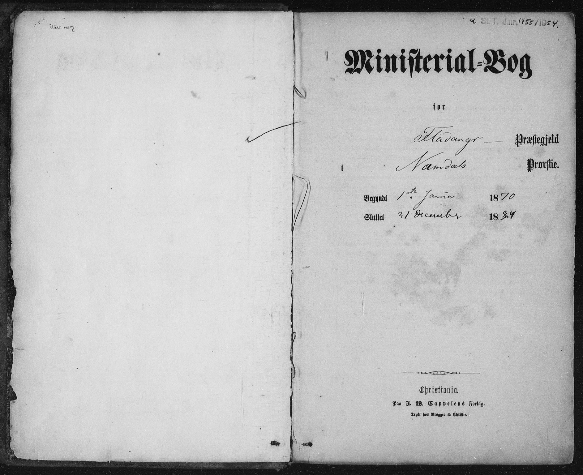 Ministerialprotokoller, klokkerbøker og fødselsregistre - Nord-Trøndelag, AV/SAT-A-1458/771/L0596: Parish register (official) no. 771A03, 1870-1884