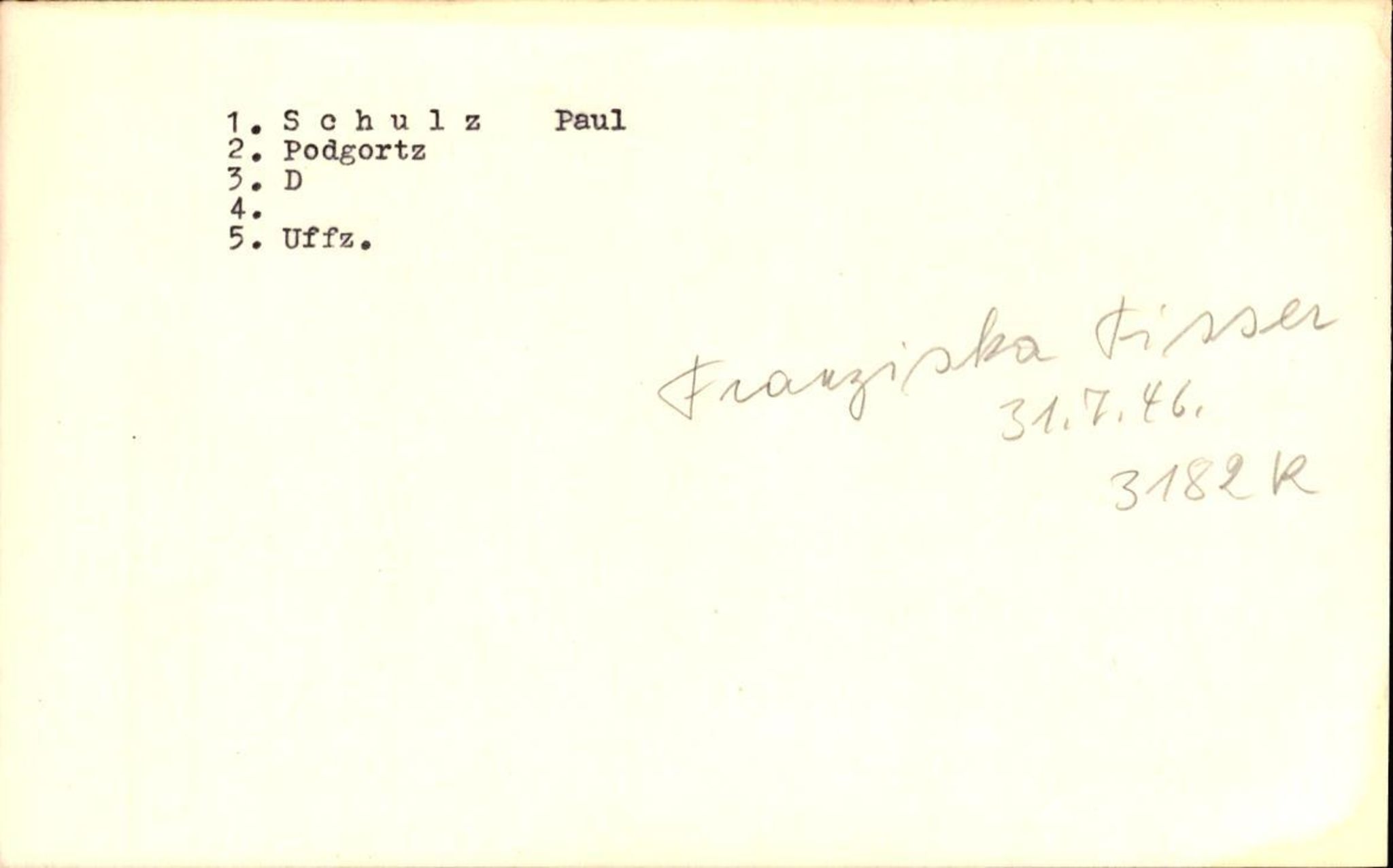 Hjemsendte tyskere , AV/RA-RAFA-6487/D/Db/L0025: Schulz-Sowart, 1945-1947, p. 2