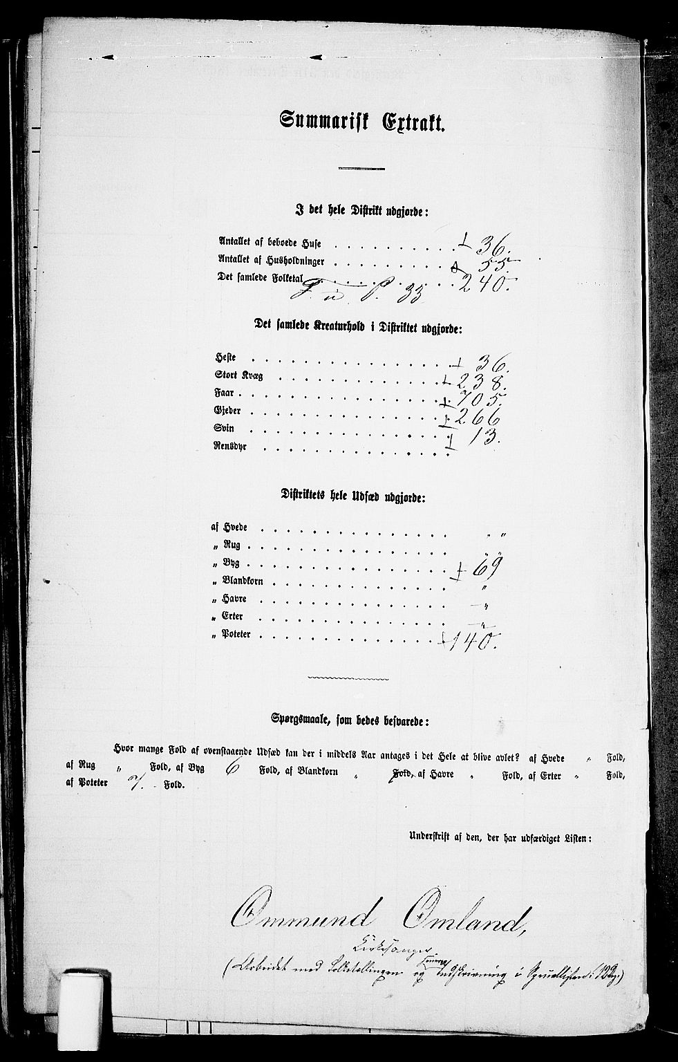 RA, 1865 census for Åmli, 1865, p. 73