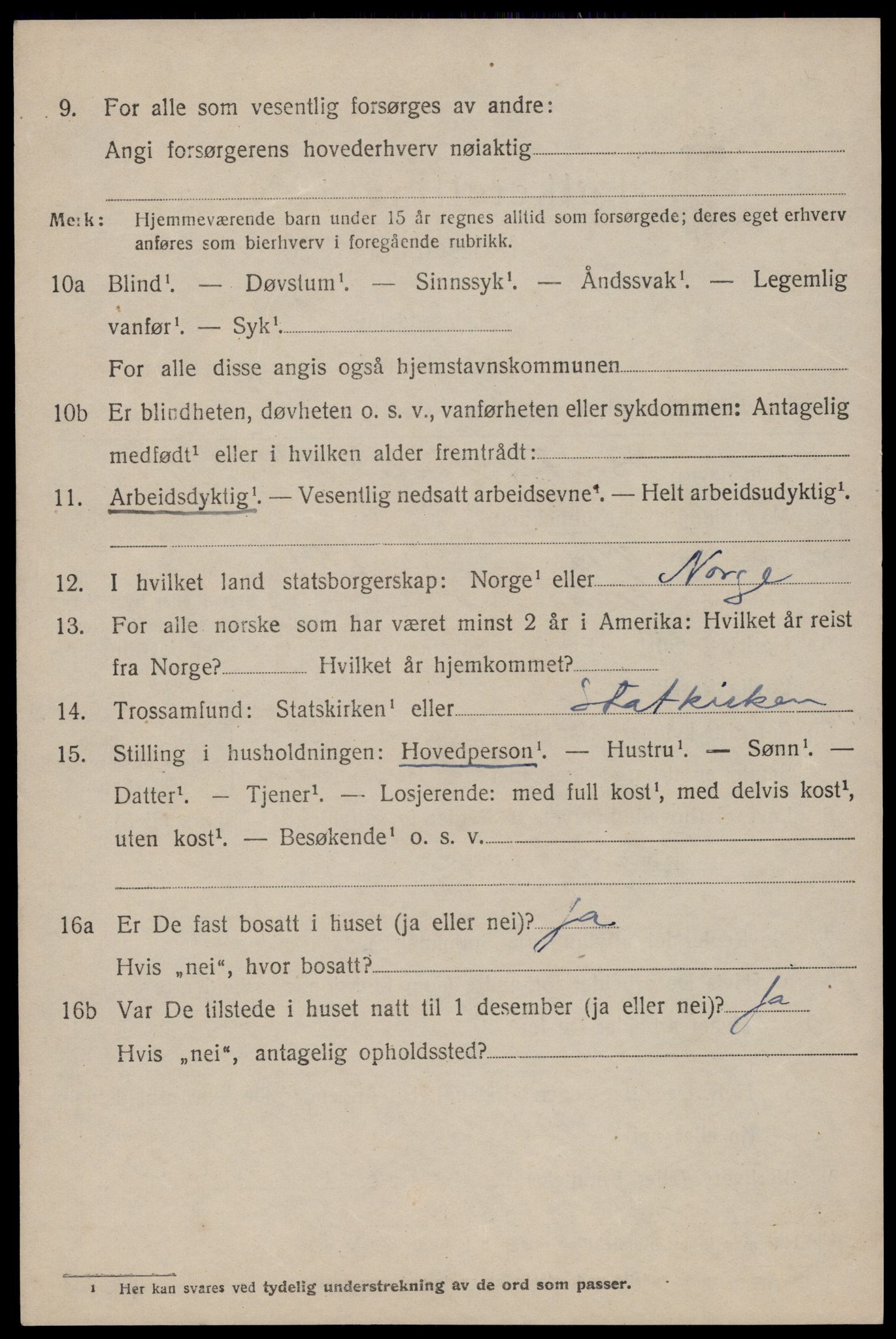 SAST, 1920 census for Skjold, 1920, p. 4385