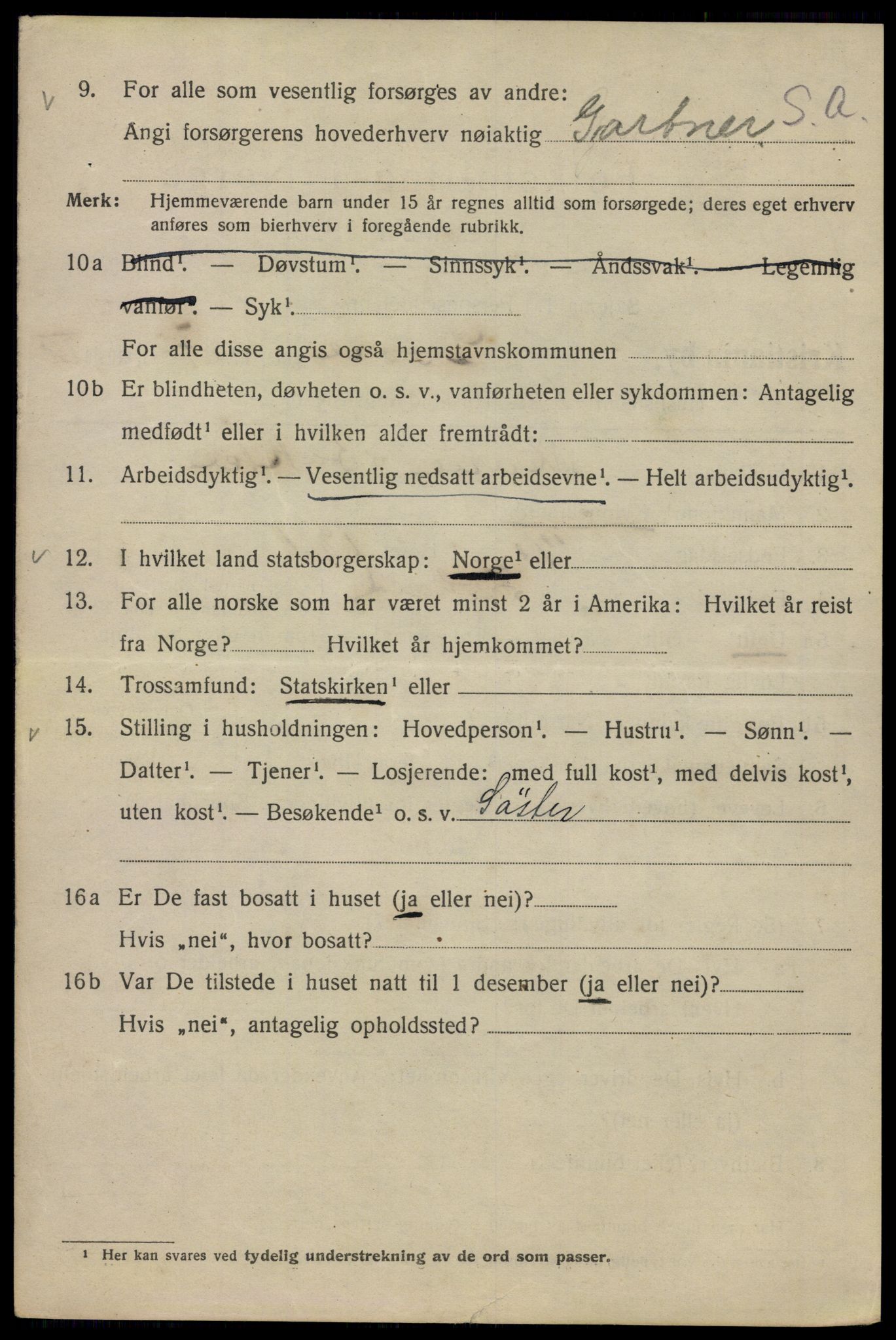 SAO, 1920 census for Kristiania, 1920, p. 200582