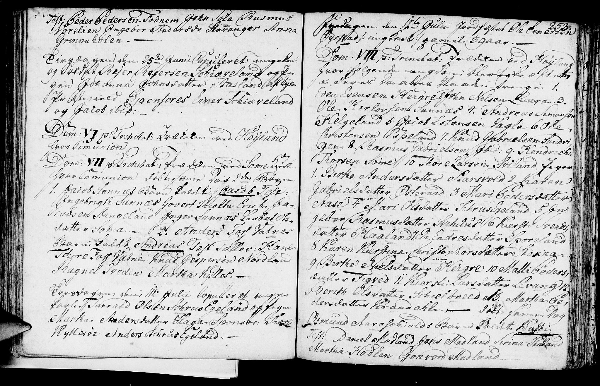 Høyland sokneprestkontor, SAST/A-101799/001/30BA/L0004: Parish register (official) no. A 4, 1784-1803, p. 253