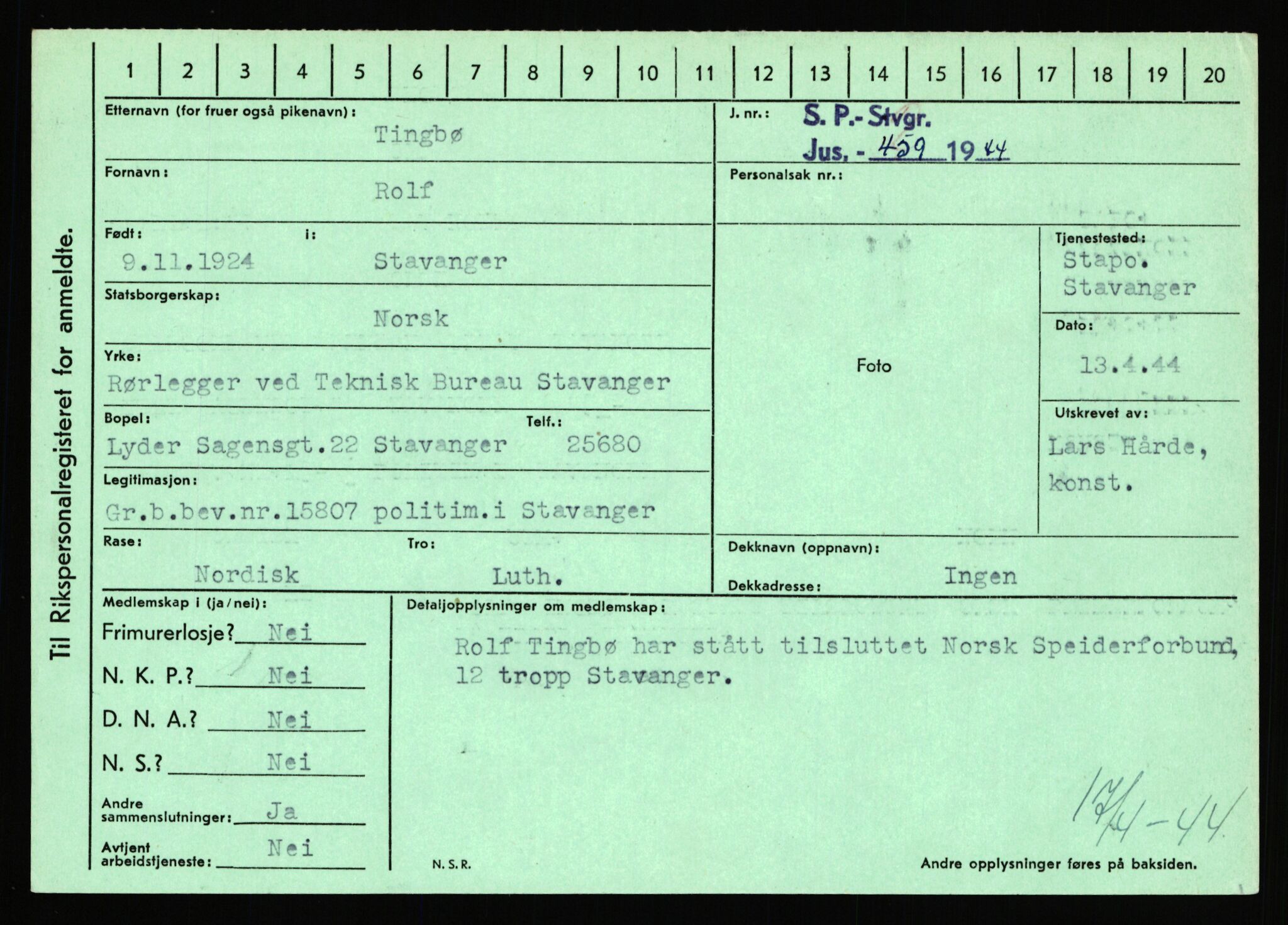 Statspolitiet - Hovedkontoret / Osloavdelingen, AV/RA-S-1329/C/Ca/L0015: Svea - Tøsse, 1943-1945, p. 3183