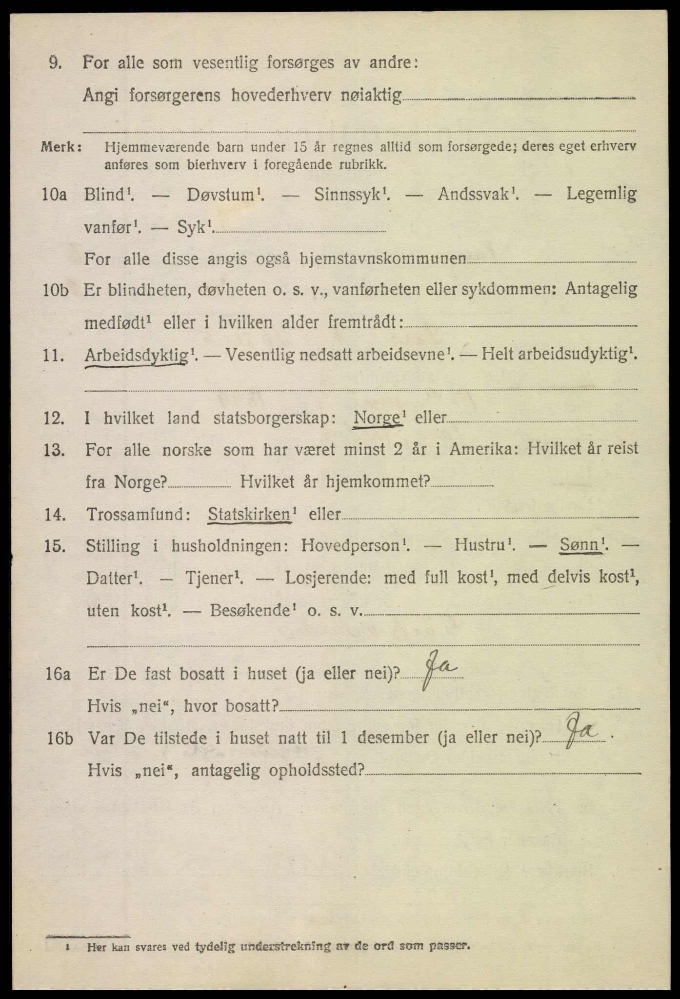 SAH, 1920 census for Vang (Oppland), 1920, p. 2634