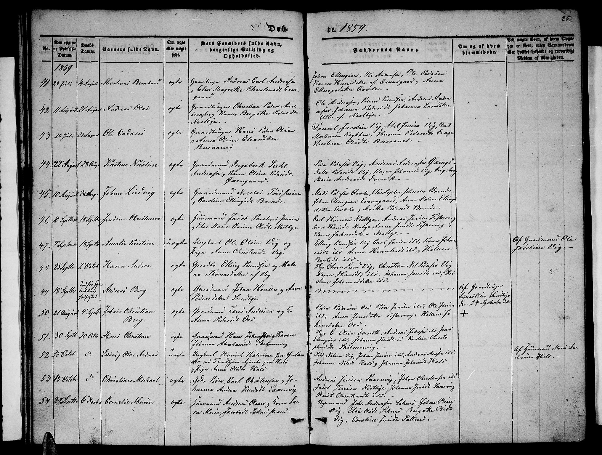 Ministerialprotokoller, klokkerbøker og fødselsregistre - Nordland, SAT/A-1459/847/L0678: Parish register (copy) no. 847C06, 1854-1870, p. 25