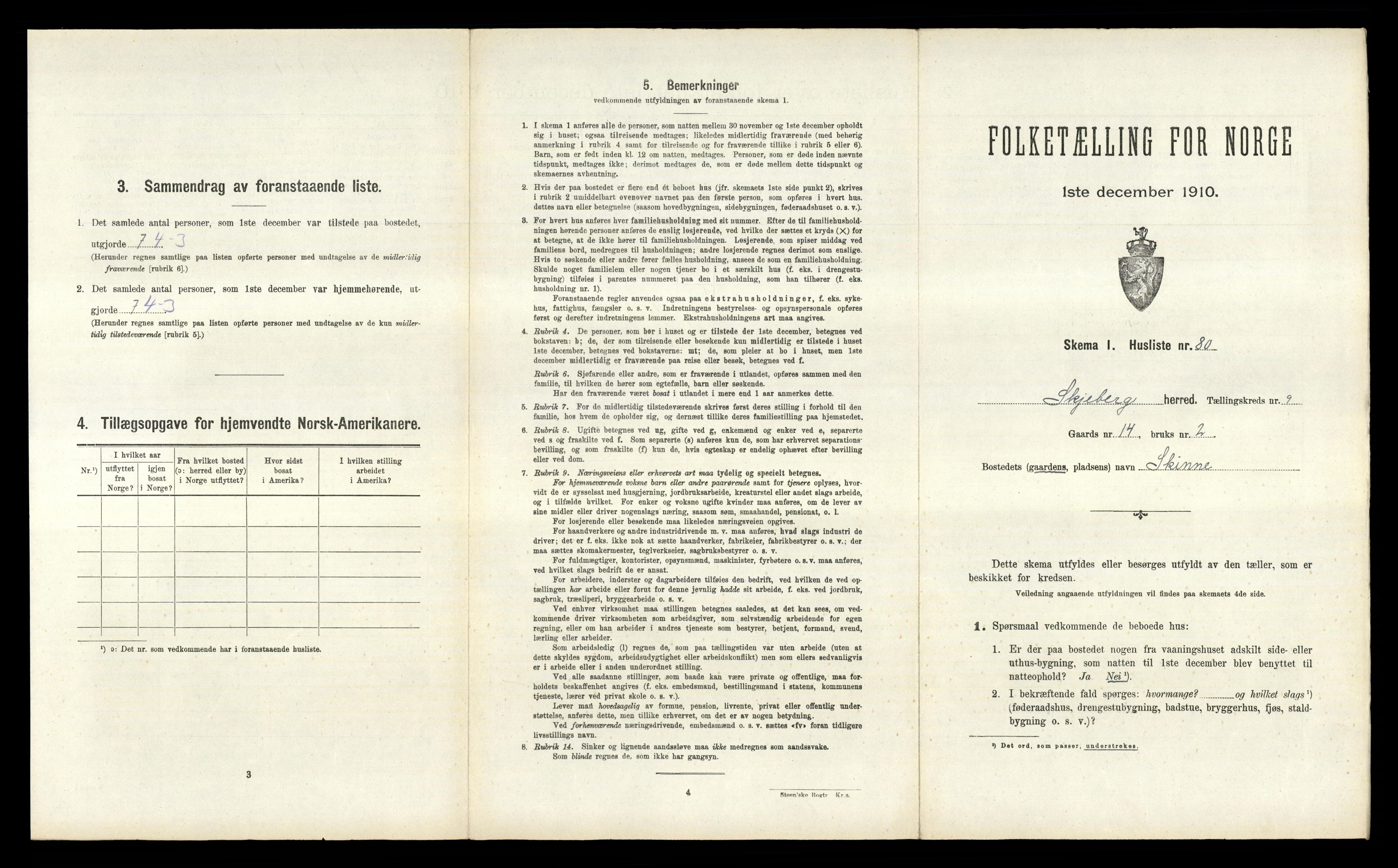 RA, 1910 census for Skjeberg, 1910, p. 1390