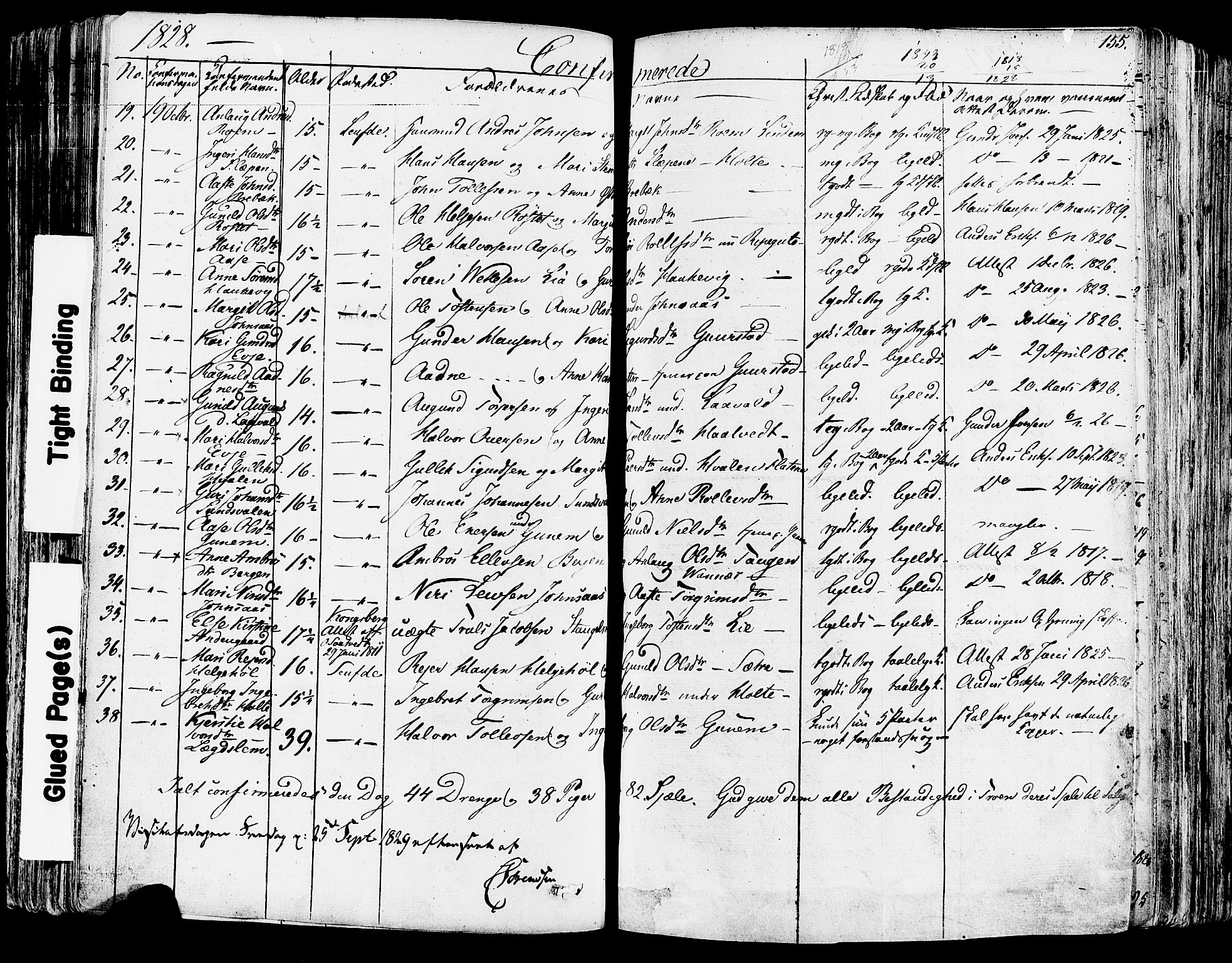 Sauherad kirkebøker, SAKO/A-298/F/Fa/L0006: Parish register (official) no. I 6, 1827-1850, p. 155