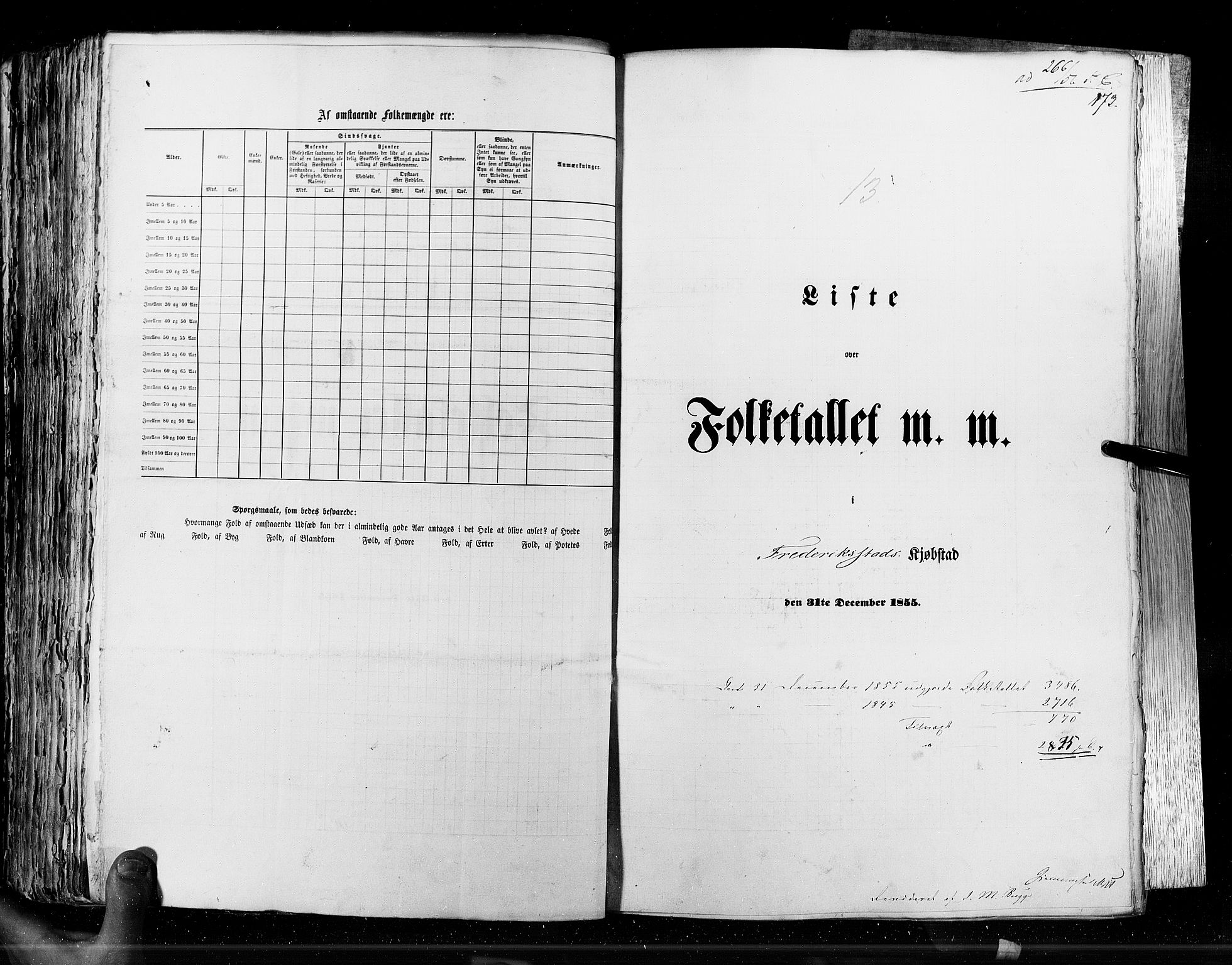 RA, Census 1855, vol. 7: Fredrikshald-Kragerø, 1855, p. 173