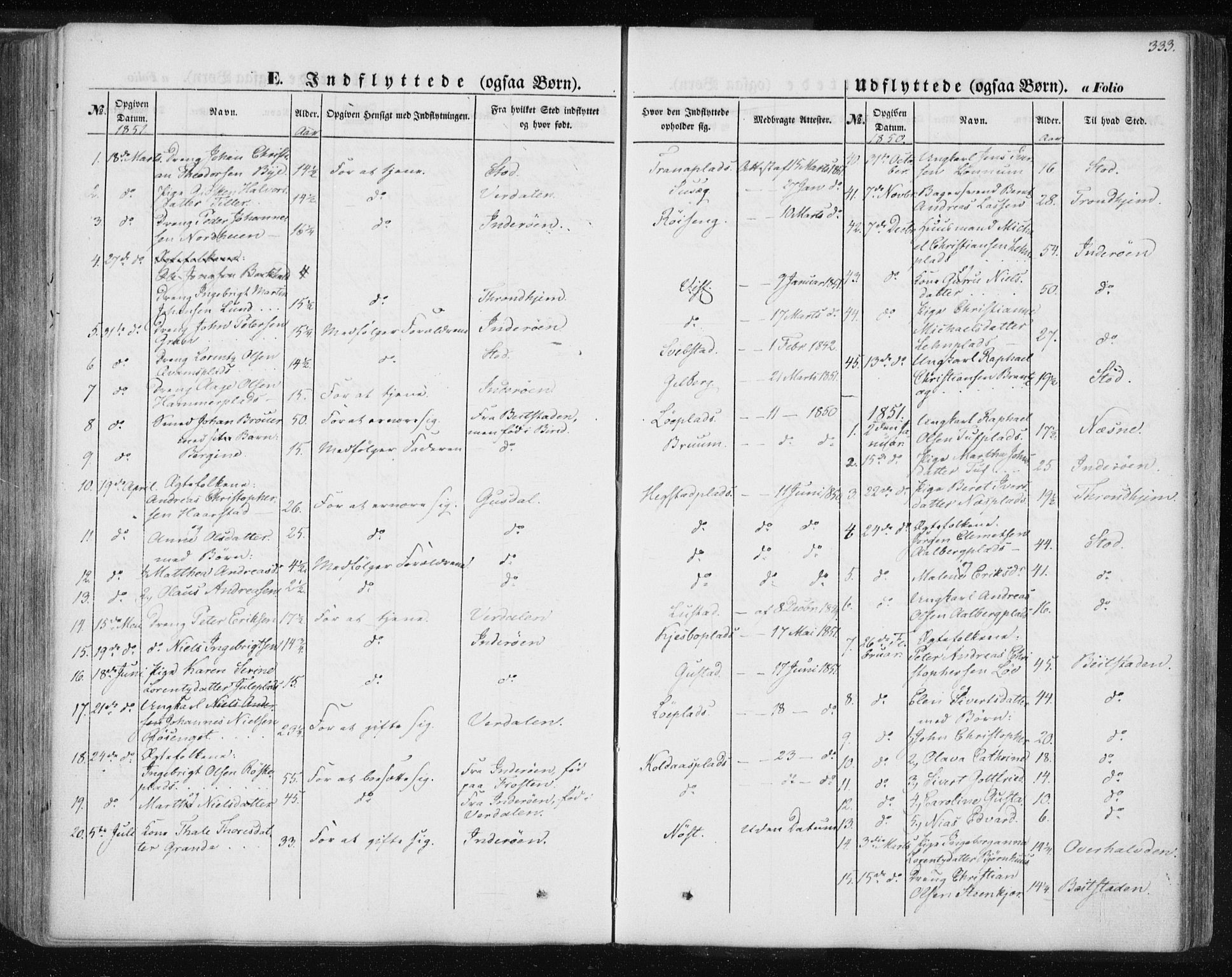 Ministerialprotokoller, klokkerbøker og fødselsregistre - Nord-Trøndelag, SAT/A-1458/735/L0342: Parish register (official) no. 735A07 /1, 1849-1862, p. 333