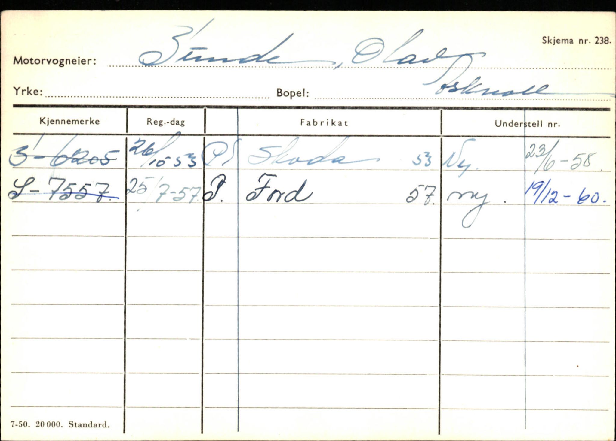 Statens vegvesen, Sogn og Fjordane vegkontor, AV/SAB-A-5301/4/F/L0132: Eigarregister Askvoll A-Å. Balestrand A-Å, 1945-1975, p. 1296