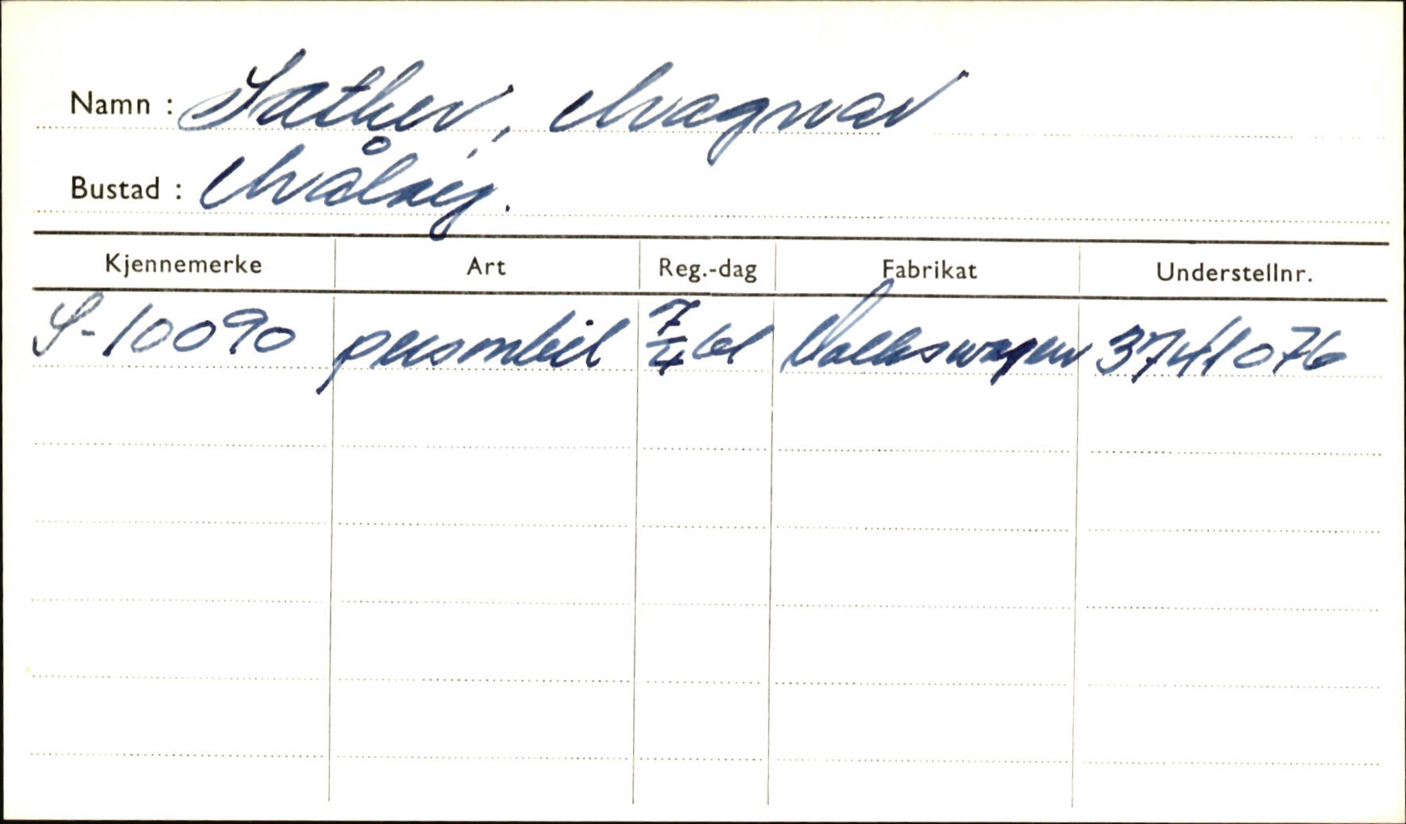 Statens vegvesen, Sogn og Fjordane vegkontor, AV/SAB-A-5301/4/F/L0002: Eigarregister Fjordane til 1.6.1961, 1930-1961, p. 11