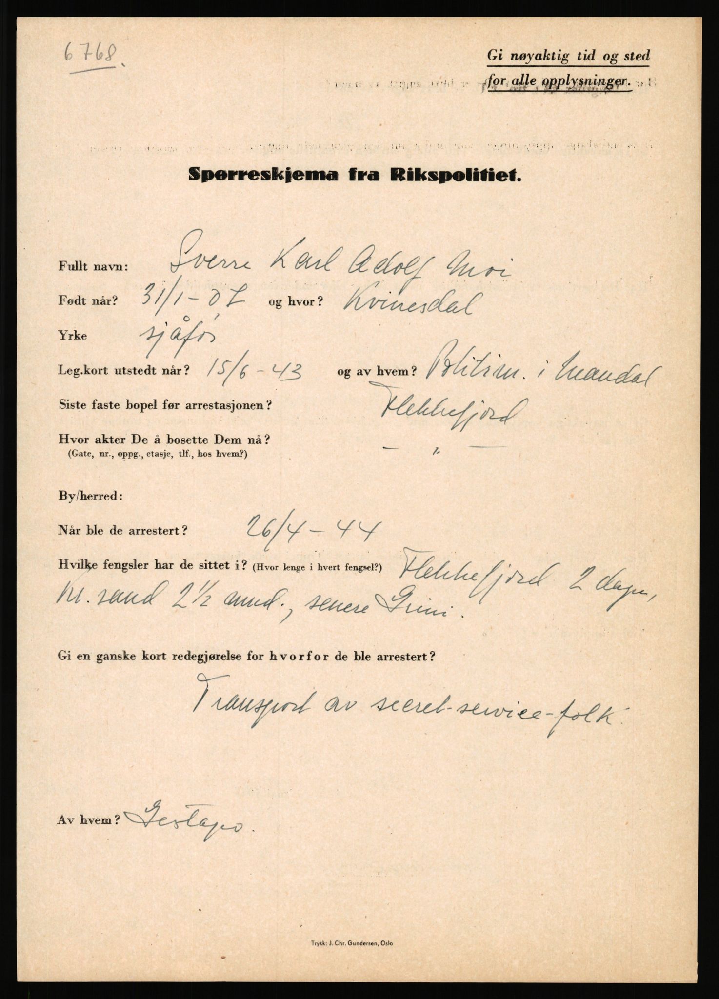 Rikspolitisjefen, AV/RA-S-1560/L/L0012: Mogensen, Øivind - Noraas, Lars, 1940-1945, p. 11