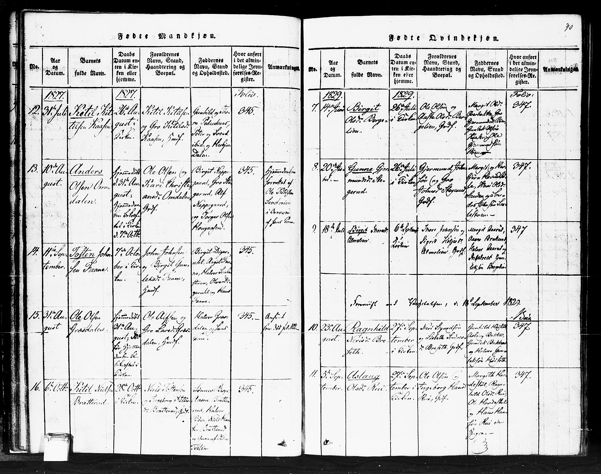 Gransherad kirkebøker, SAKO/A-267/F/Fb/L0002: Parish register (official) no. II 2, 1815-1843, p. 30