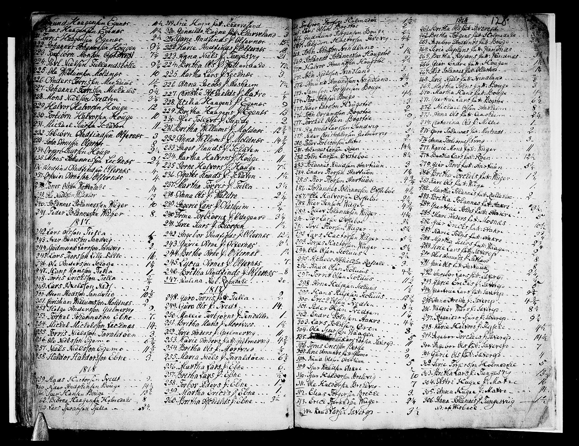 Skånevik sokneprestembete, SAB/A-77801/H/Haa: Parish register (official) no. A 2, 1790-1824, p. 128