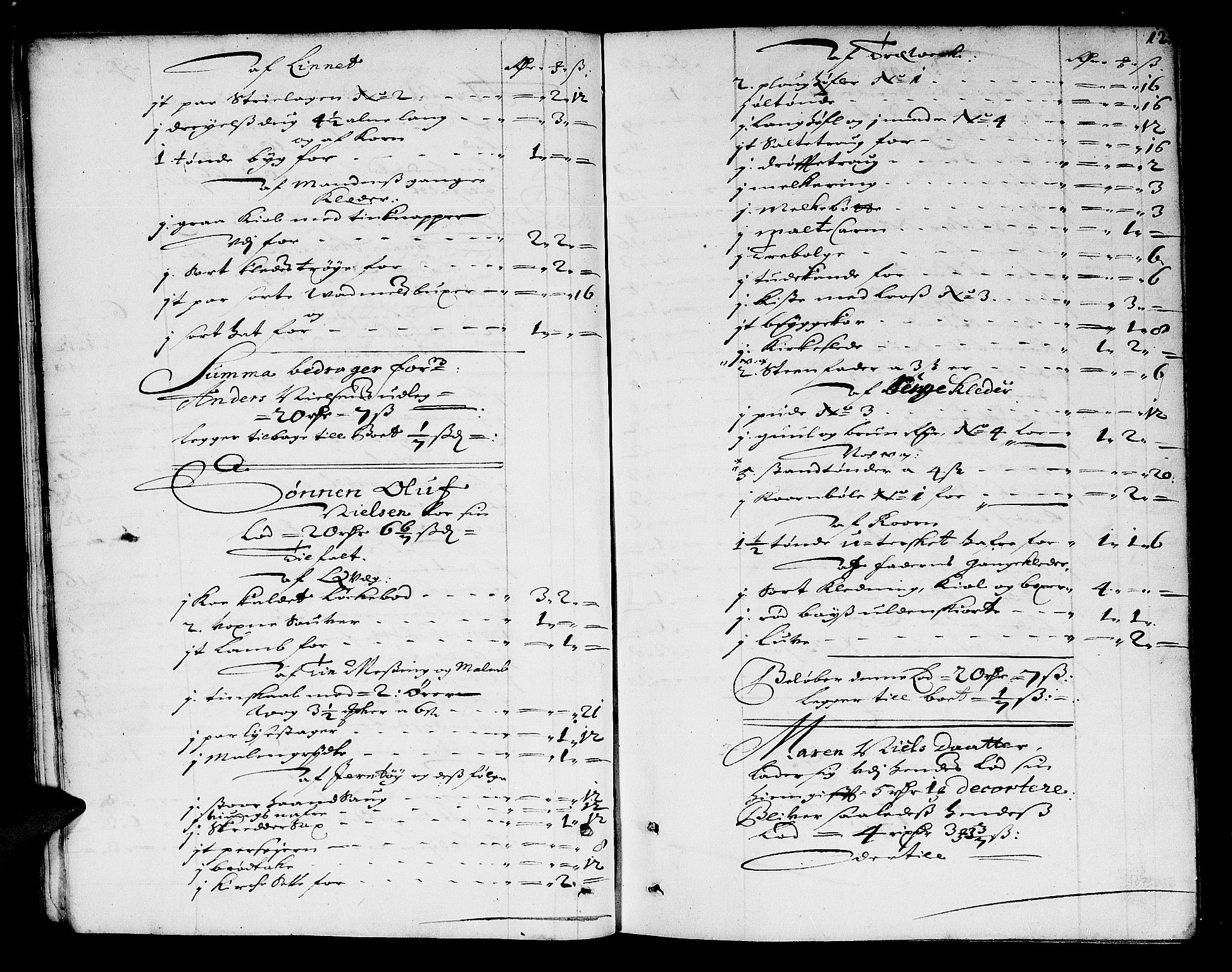 Larvik sorenskriveri, AV/SAKO-A-83/H/Hd/Hda/L0003: Skifteprotokoll, 1689-1692, p. 11b-12a