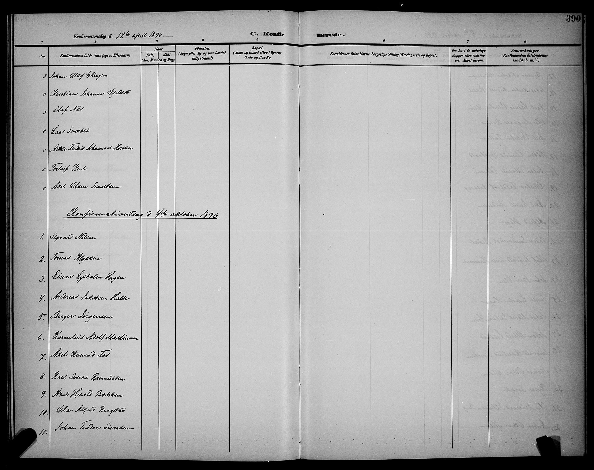 Ministerialprotokoller, klokkerbøker og fødselsregistre - Sør-Trøndelag, AV/SAT-A-1456/604/L0225: Parish register (copy) no. 604C08, 1895-1899, p. 390