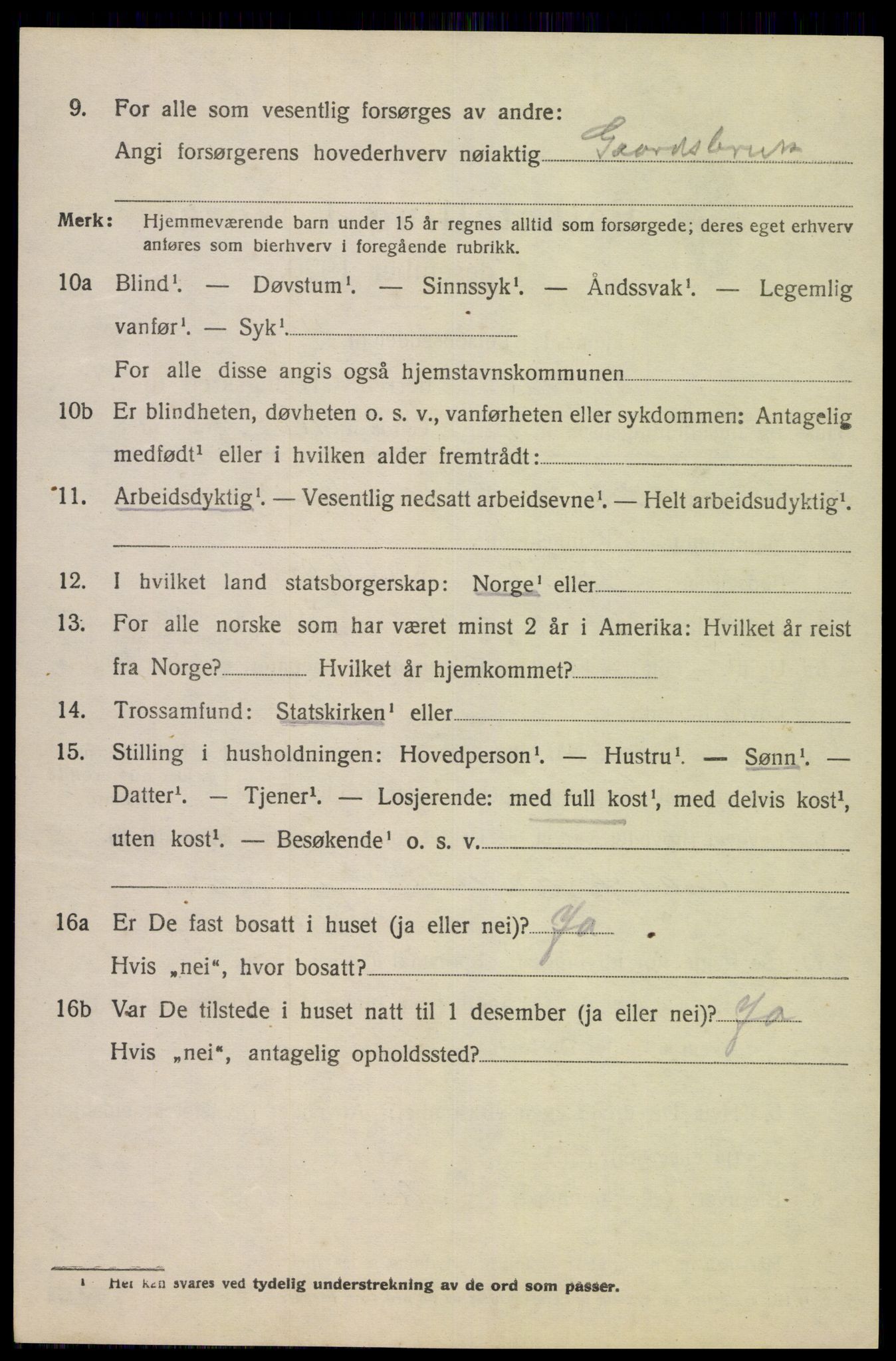 SAK, 1920 census for Kvinesdal, 1920, p. 5710