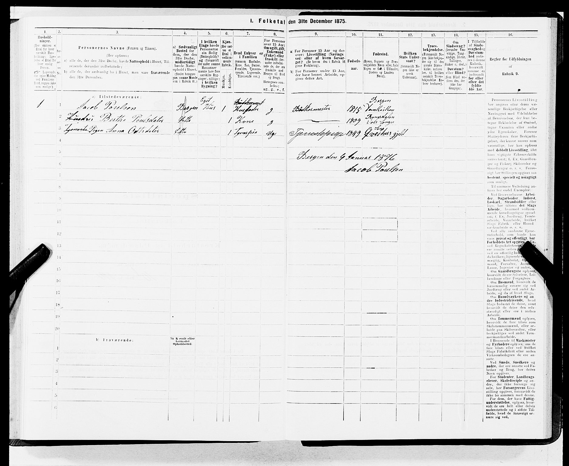 SAB, 1875 census for 1301 Bergen, 1875, p. 2175