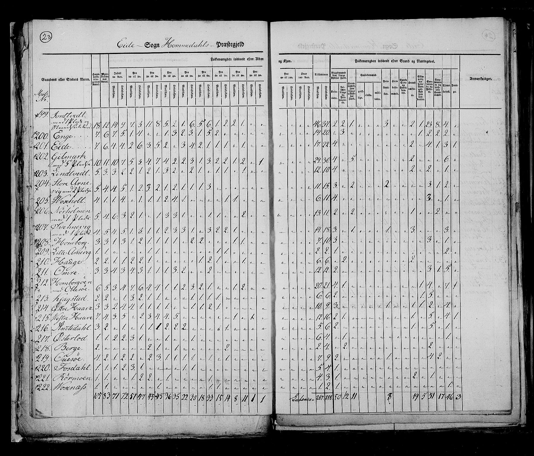 RA, Census 1825, vol. 10: Nedenes og Råbyggelaget amt, 1825, p. 23