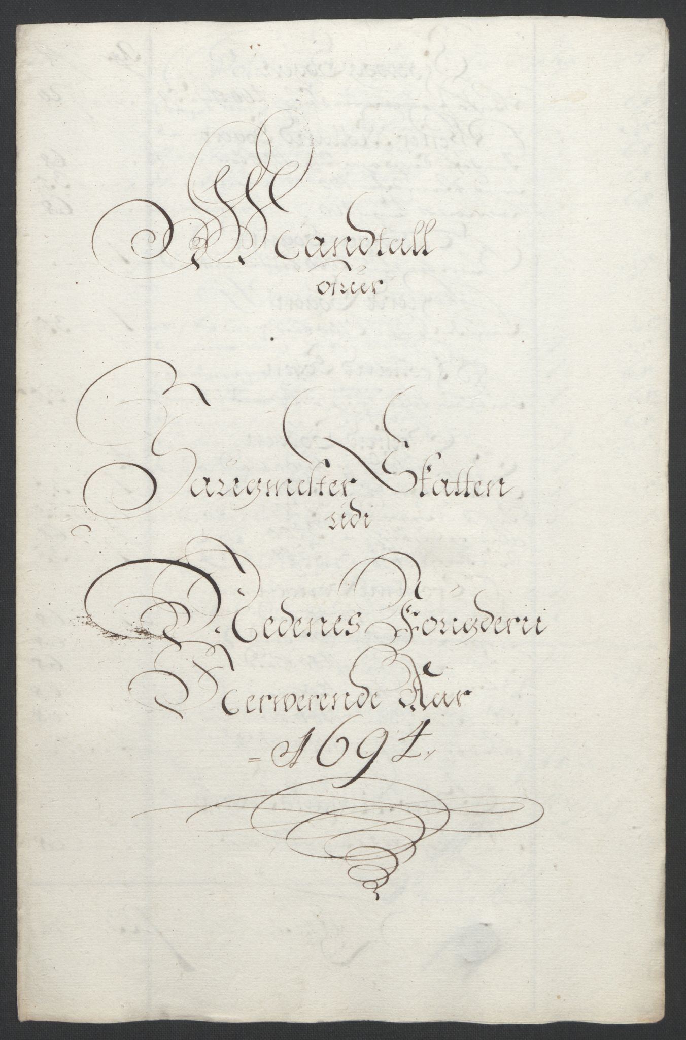 Rentekammeret inntil 1814, Reviderte regnskaper, Fogderegnskap, RA/EA-4092/R39/L2312: Fogderegnskap Nedenes, 1693-1695, p. 142