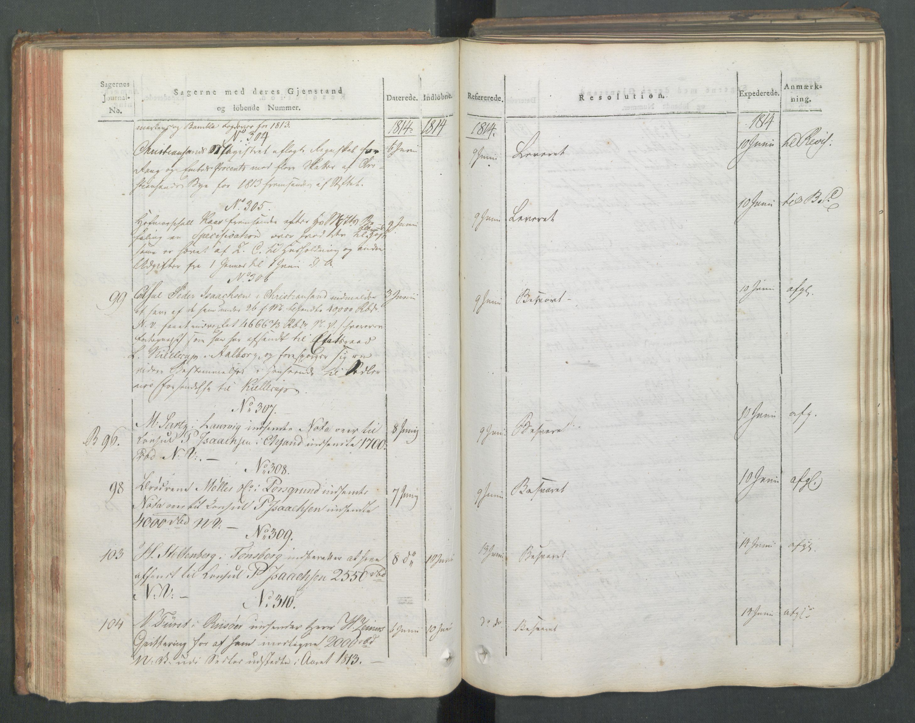Departementene i 1814, AV/RA-S-3899/Fa/L0008: 1. byrå - Journal B, 1814, p. 71