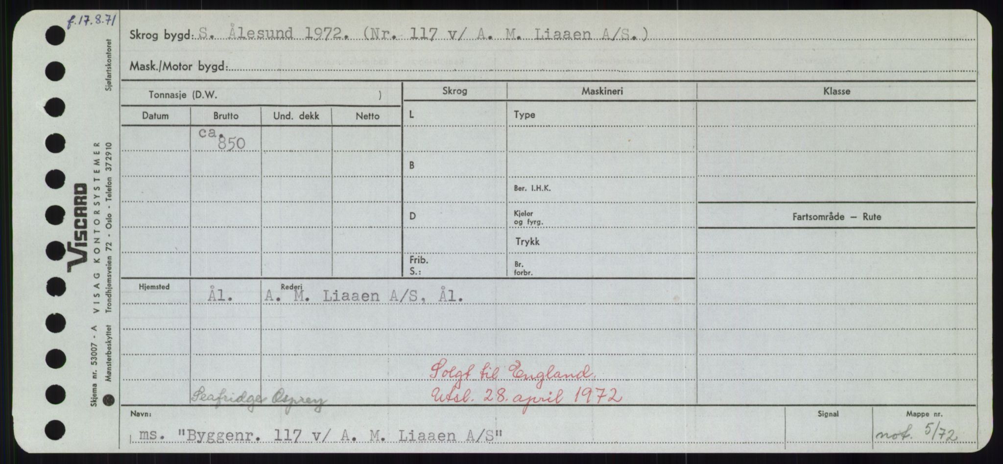 Sjøfartsdirektoratet med forløpere, Skipsmålingen, RA/S-1627/H/Hd/L0006: Fartøy, Byg-Båt, p. 513