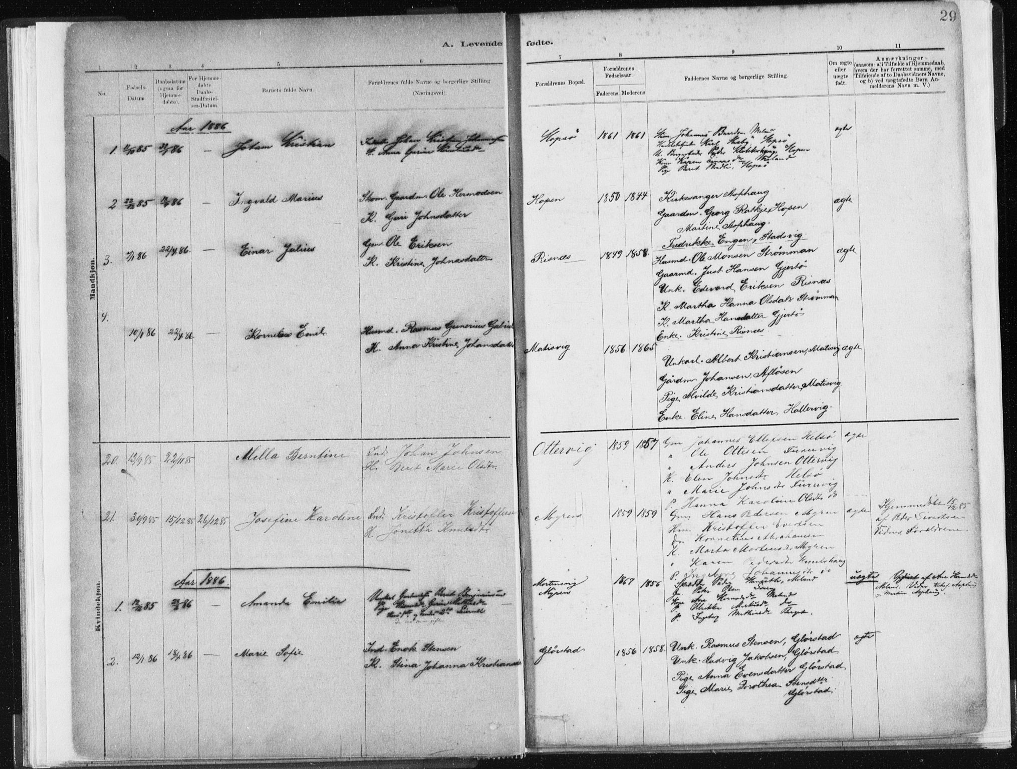 Ministerialprotokoller, klokkerbøker og fødselsregistre - Sør-Trøndelag, AV/SAT-A-1456/634/L0533: Parish register (official) no. 634A09, 1882-1901, p. 29