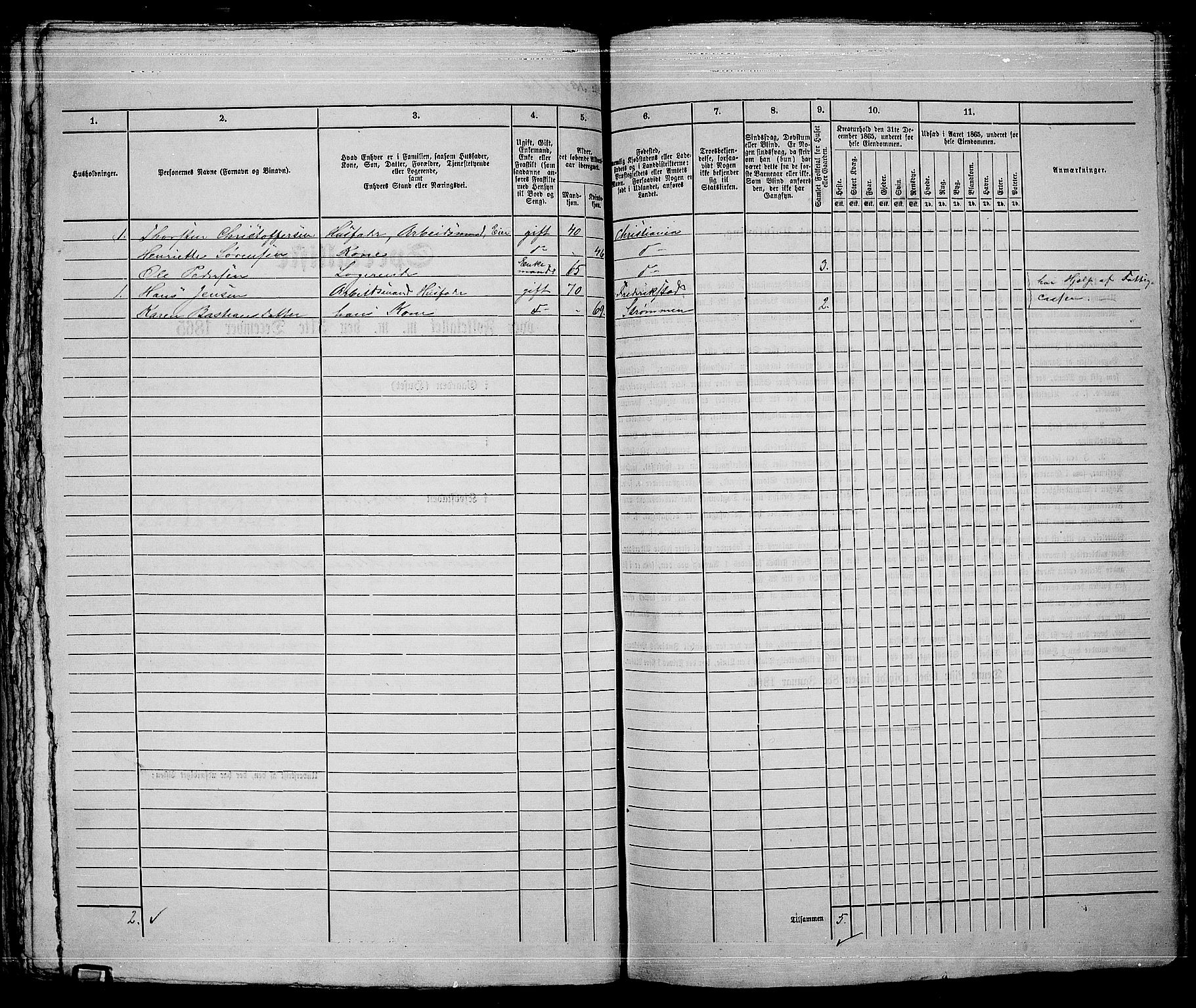 RA, 1865 census for Kristiania, 1865, p. 3876