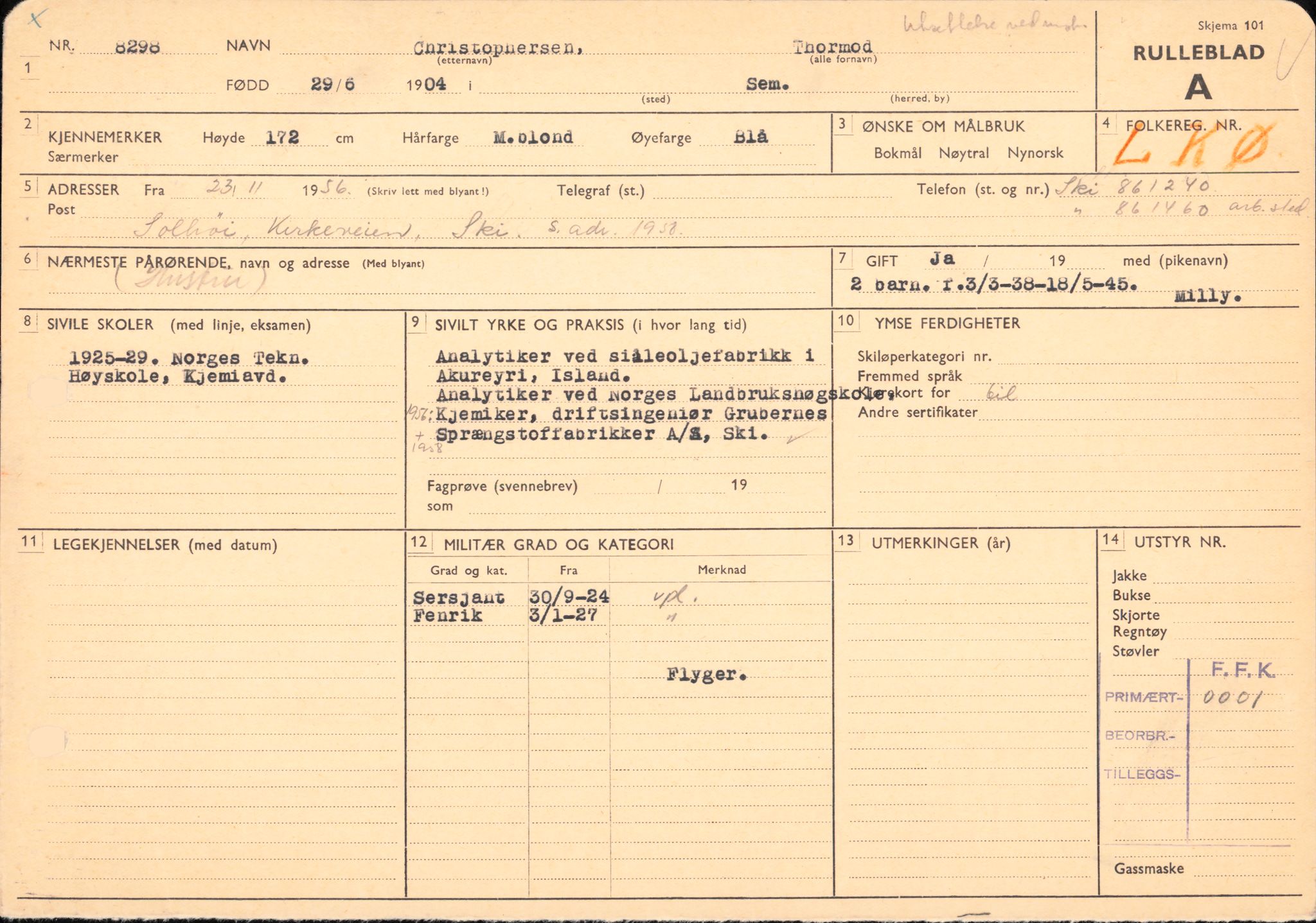 Forsvaret, Forsvarets overkommando/Luftforsvarsstaben, AV/RA-RAFA-4079/P/Pa/L0011: Personellpapirer, 1904, p. 119