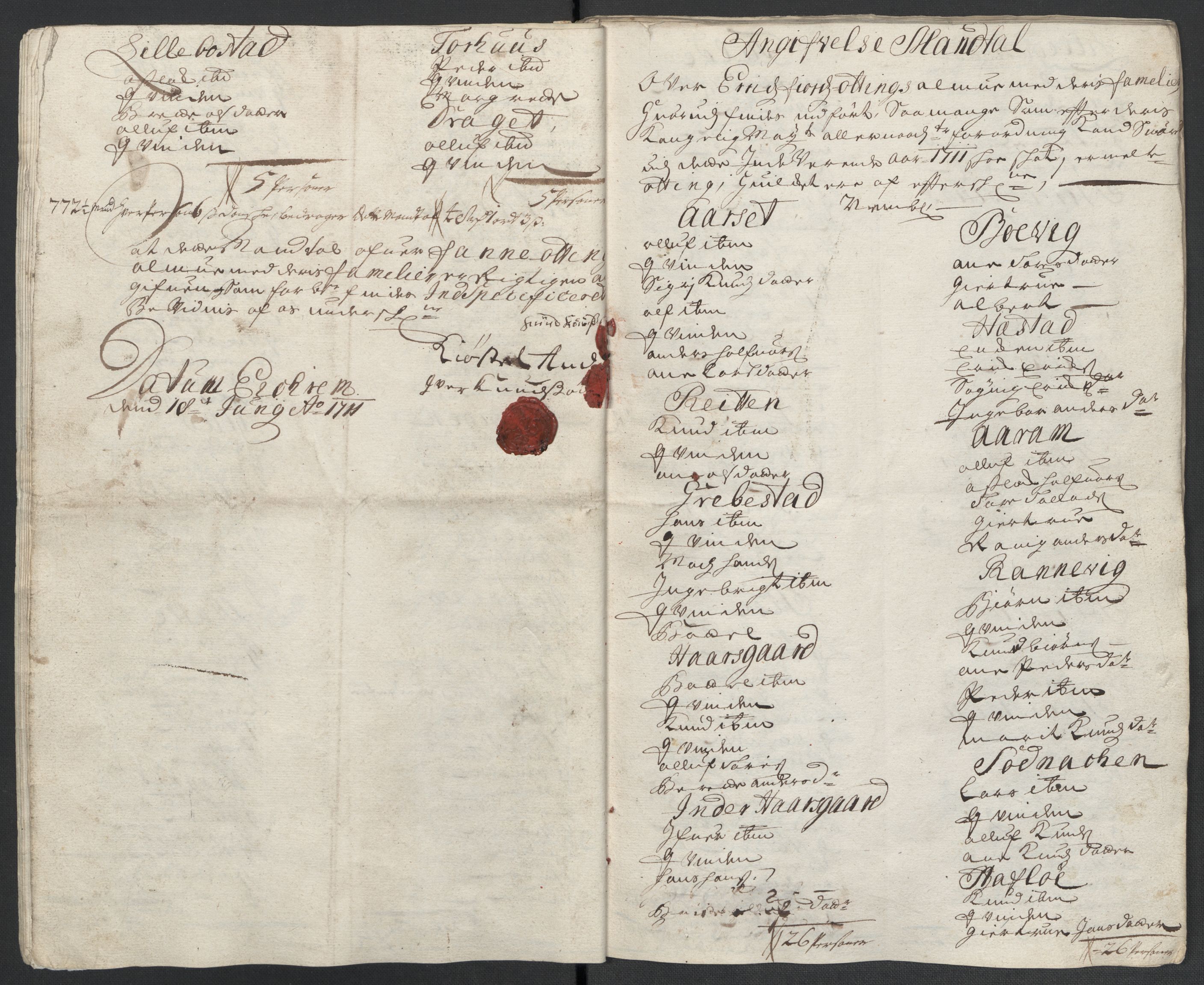 Rentekammeret inntil 1814, Reviderte regnskaper, Fogderegnskap, AV/RA-EA-4092/R55/L3660: Fogderegnskap Romsdal, 1711, p. 180