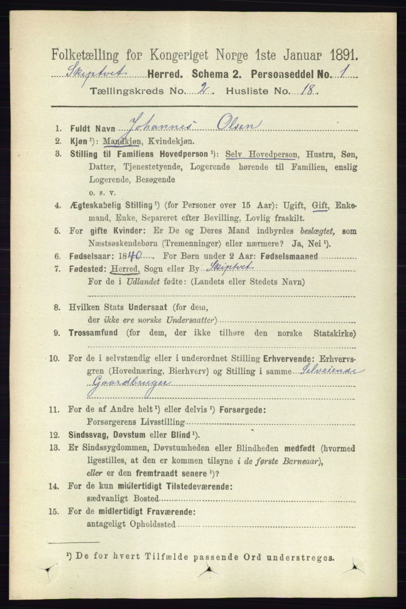 RA, 1891 census for 0127 Skiptvet, 1891, p. 649