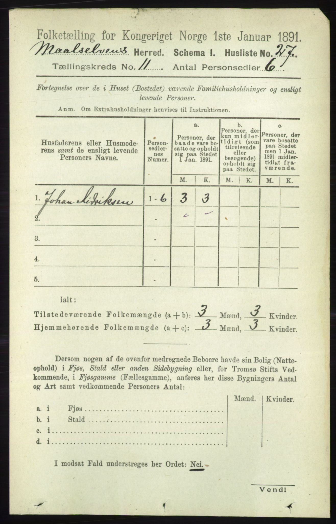 RA, 1891 census for 1924 Målselv, 1891, p. 3218